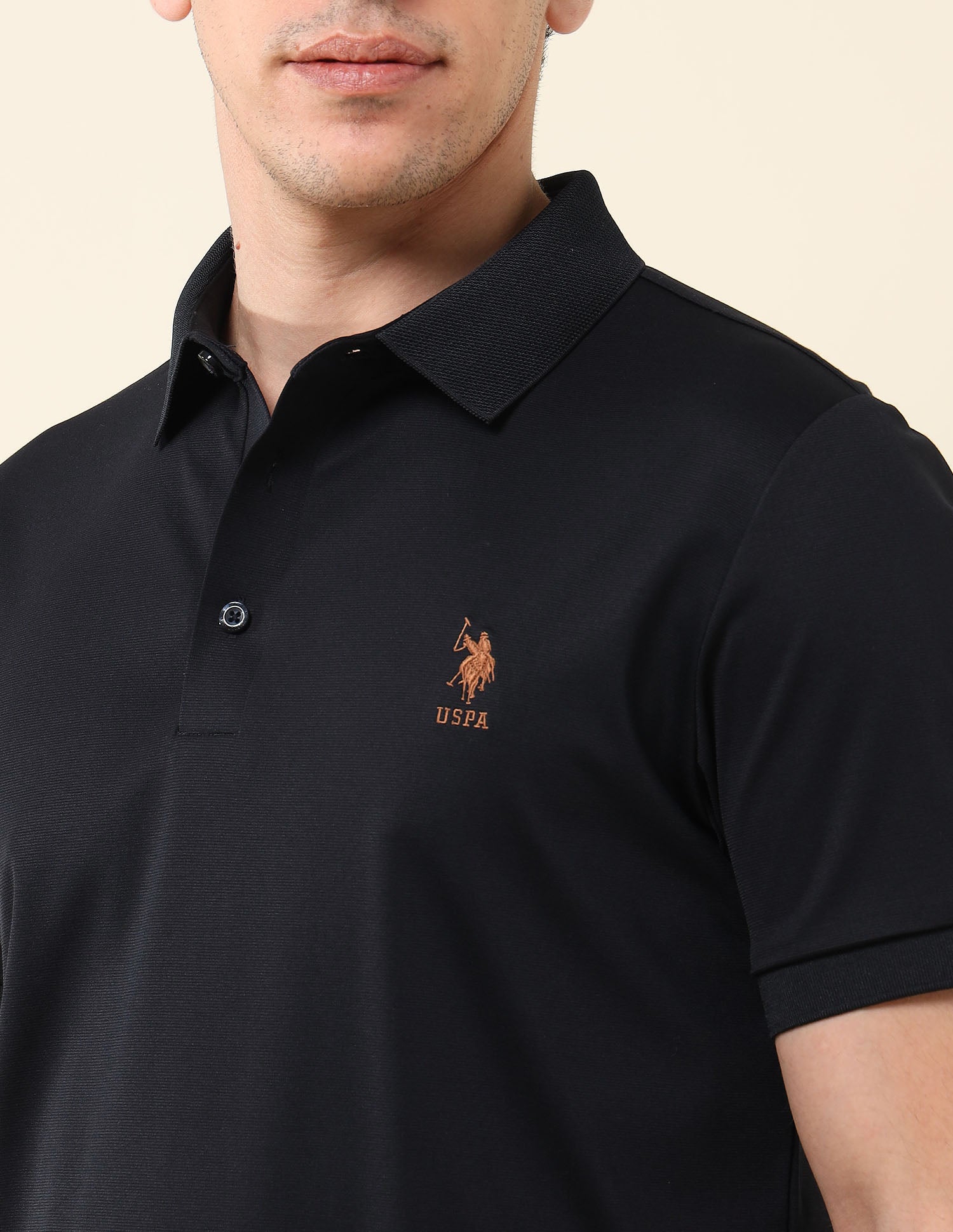 Solid Gentleman's Club Polo Shirt Navy - U.S. Polo Assn. India | Large