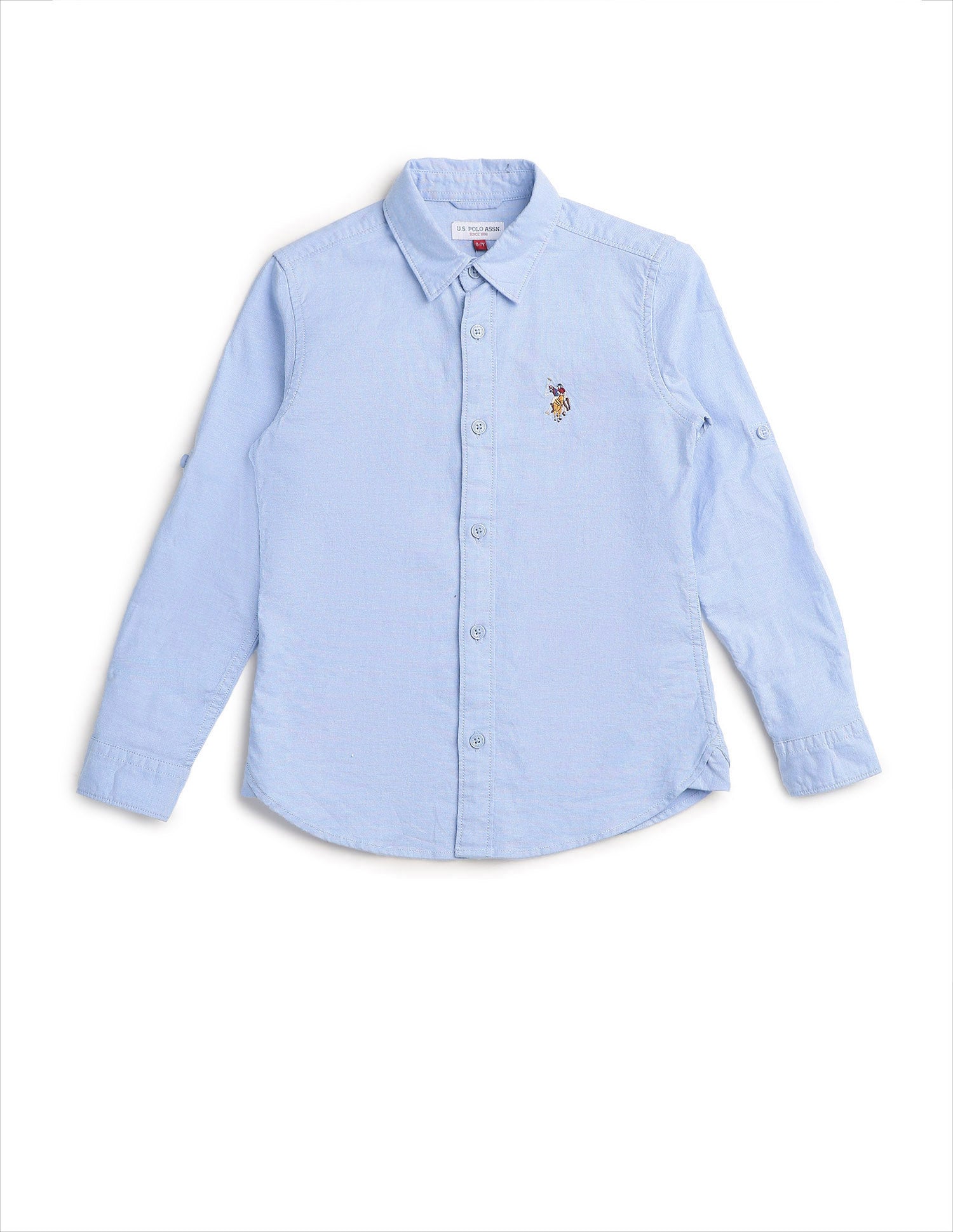 Boys Solid Oxford Shirt Light Blue - U.S. POLO ASSN. | Large