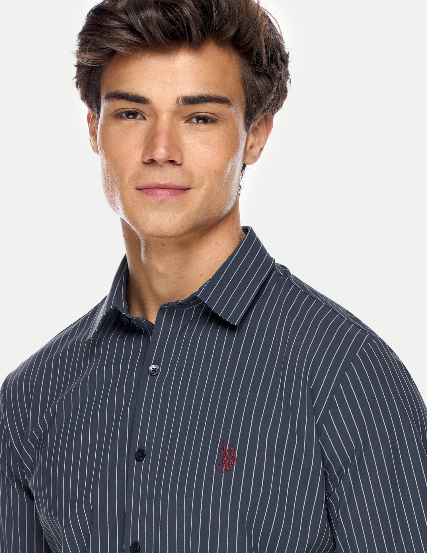 Vertical Striped Knitted Shirt Navy - U.S. Polo Assn. India | Large