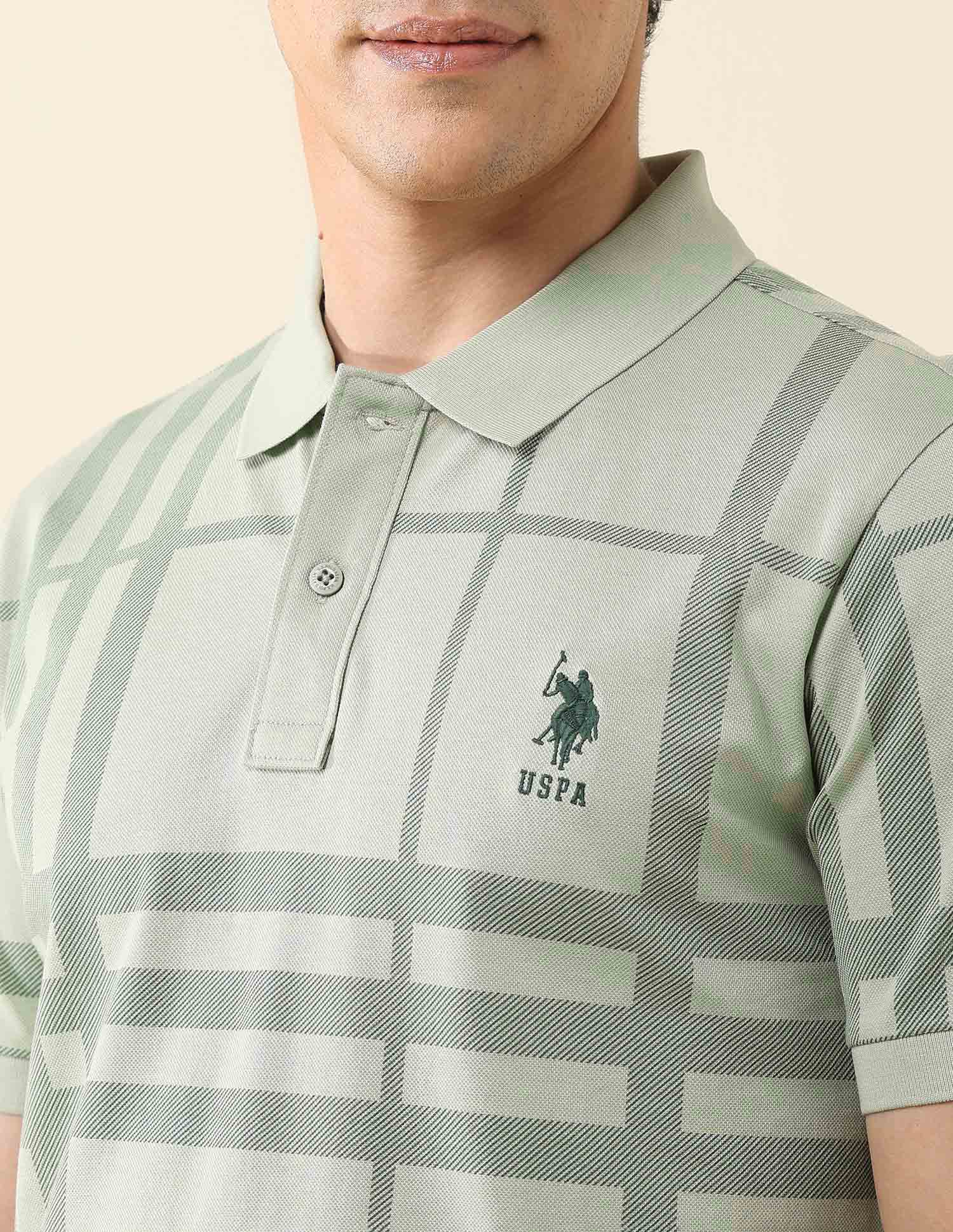 Checked Working Holiday Polo Shirt Green - U.S. Polo Assn. India | Large