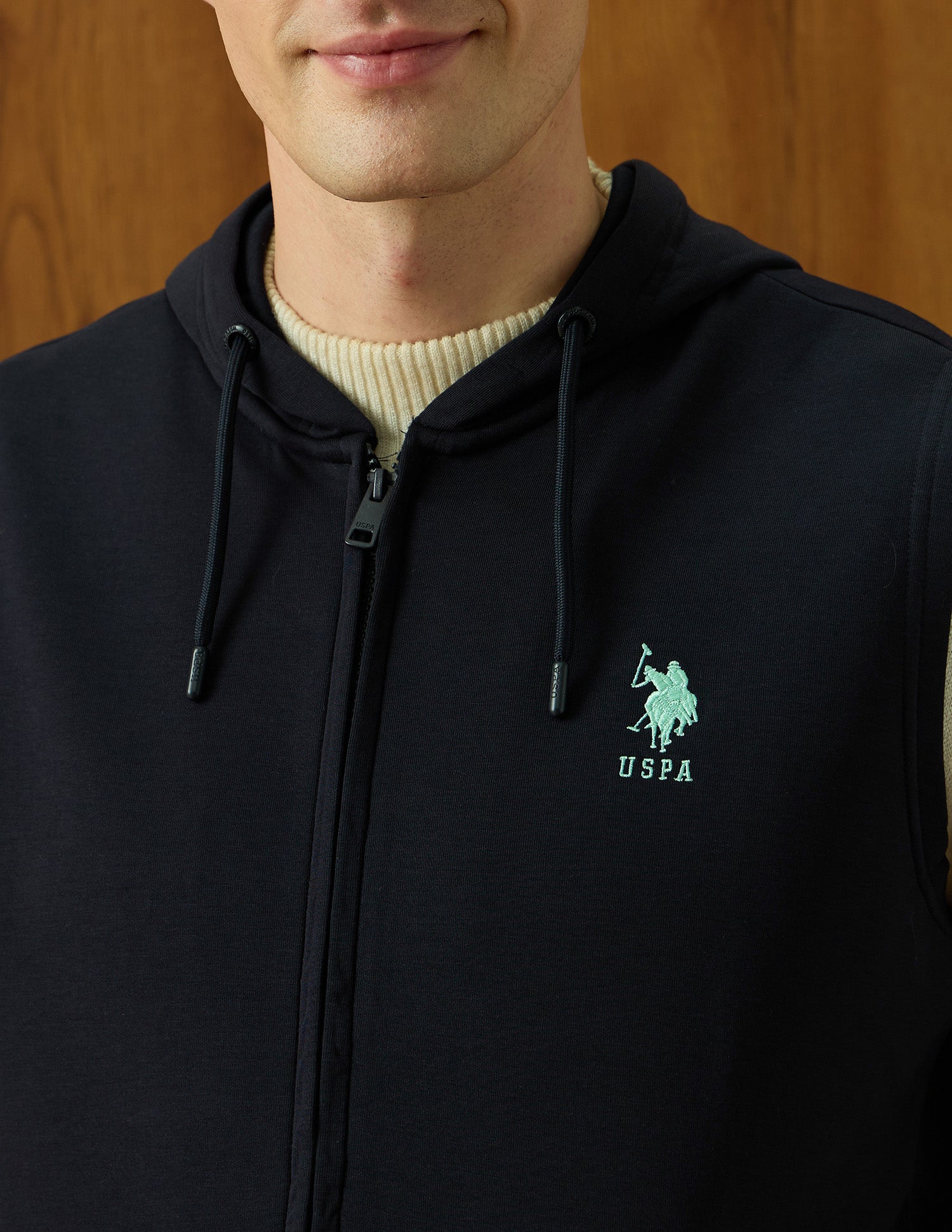Varsity Theatre Regular Fit Zipper Sweatshirt Navy - U.S. POLO ASSN. | Large
