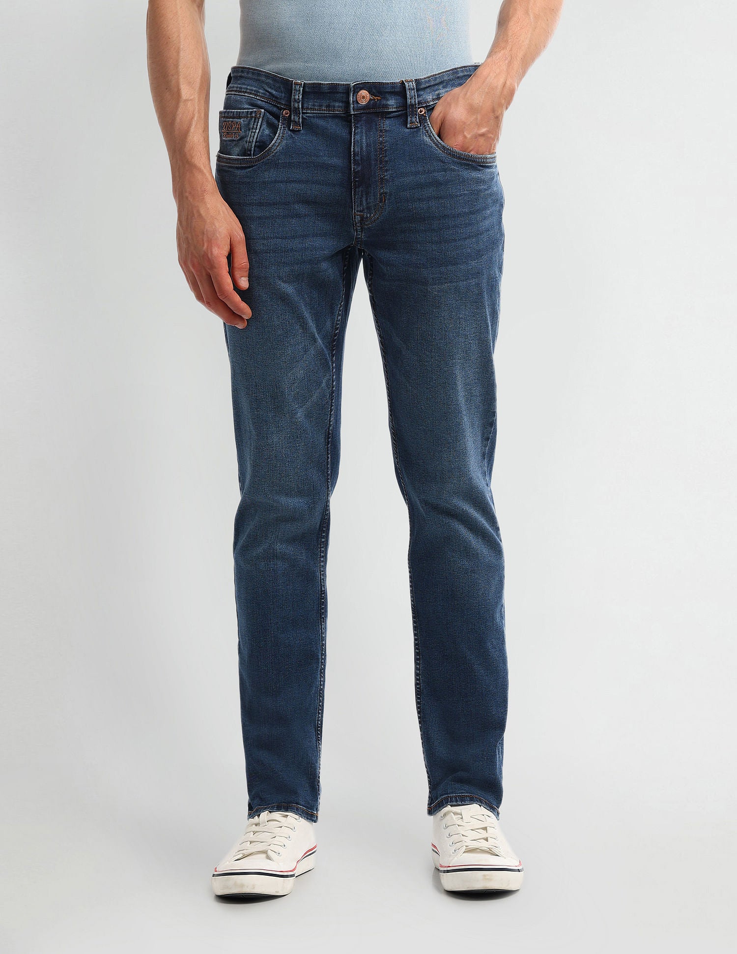 Brandon Slim Fit Blue Jeans Blue - U.S. Polo Assn. India | Large