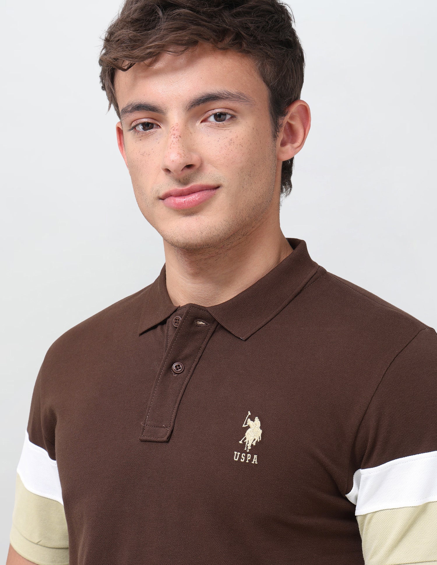Solid Regular Fit Polo Shirt Dark Brown - U.S. Polo Assn. India | Large