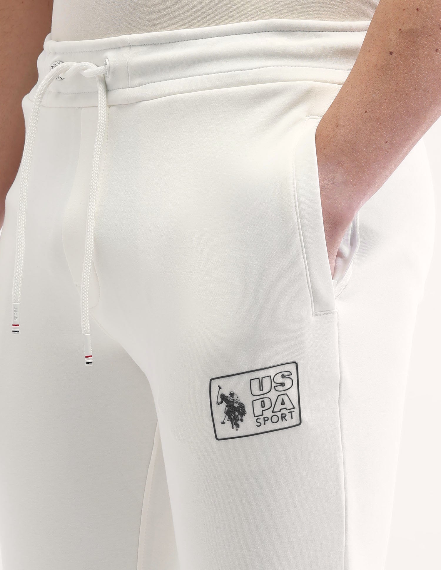 Slim Fit Space Dust Track Pants White - U.S. POLO ASSN. | Large