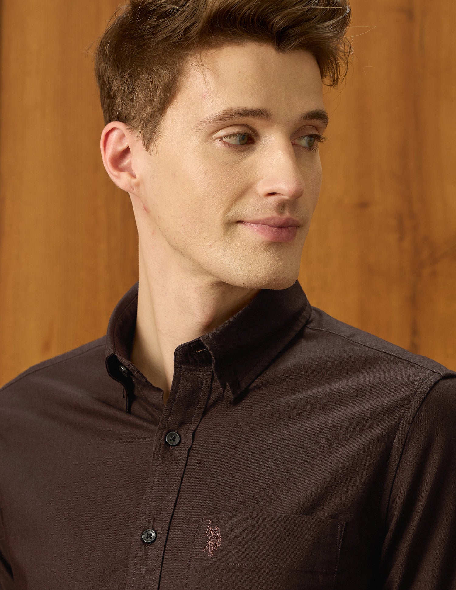 Equestrian Sports @ Elevnado Button Down Shirt Choco - U.S. Polo Assn. India | Large