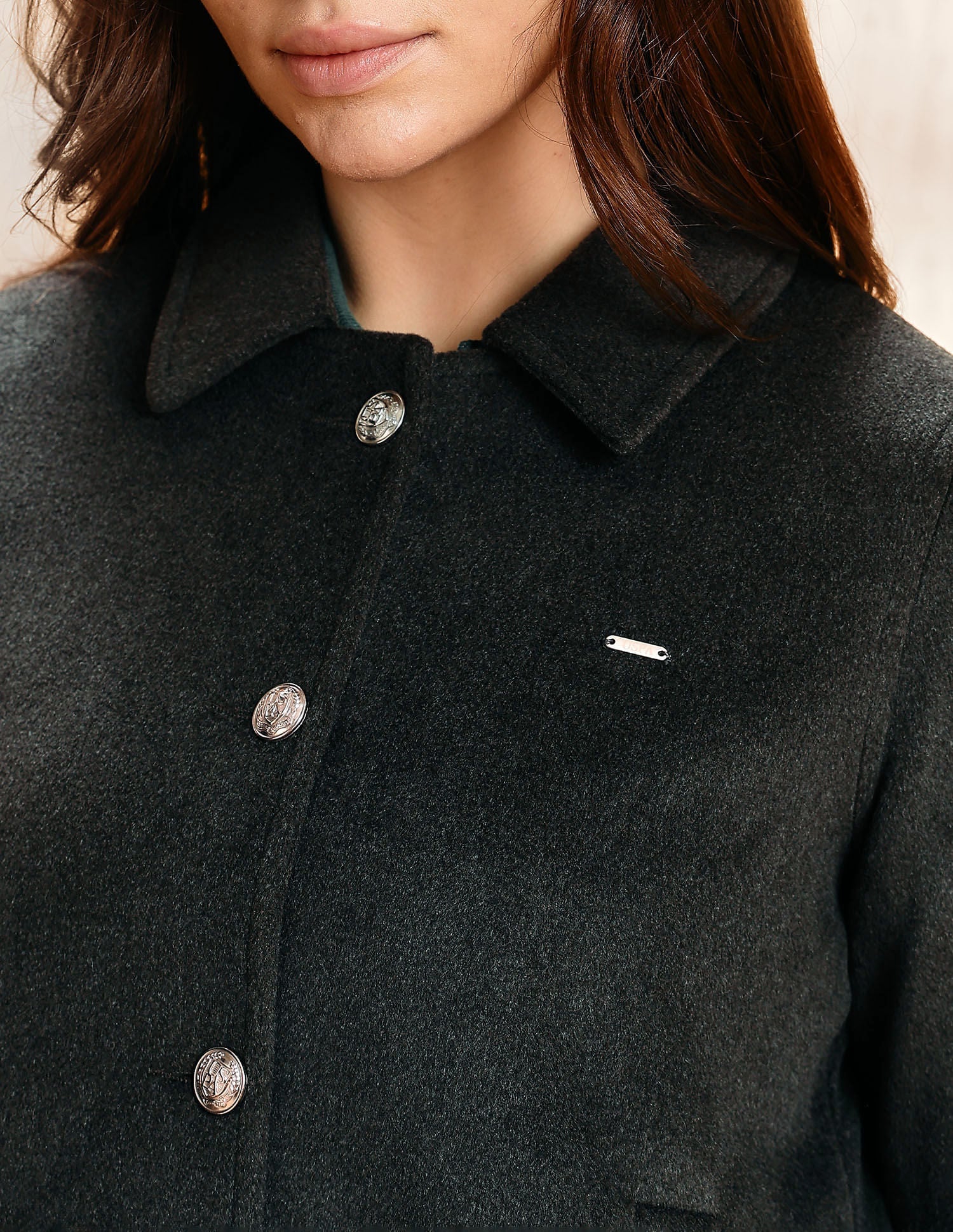 Textured Cropped Regular Fit Jacket Grey - U.S. POLO ASSN. | Large