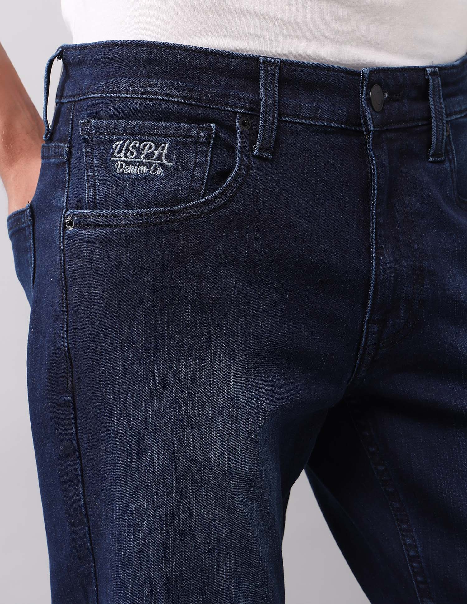 Brandon Slim Tapered Fit Blue Jeans Blue - U.S. POLO ASSN. | Large