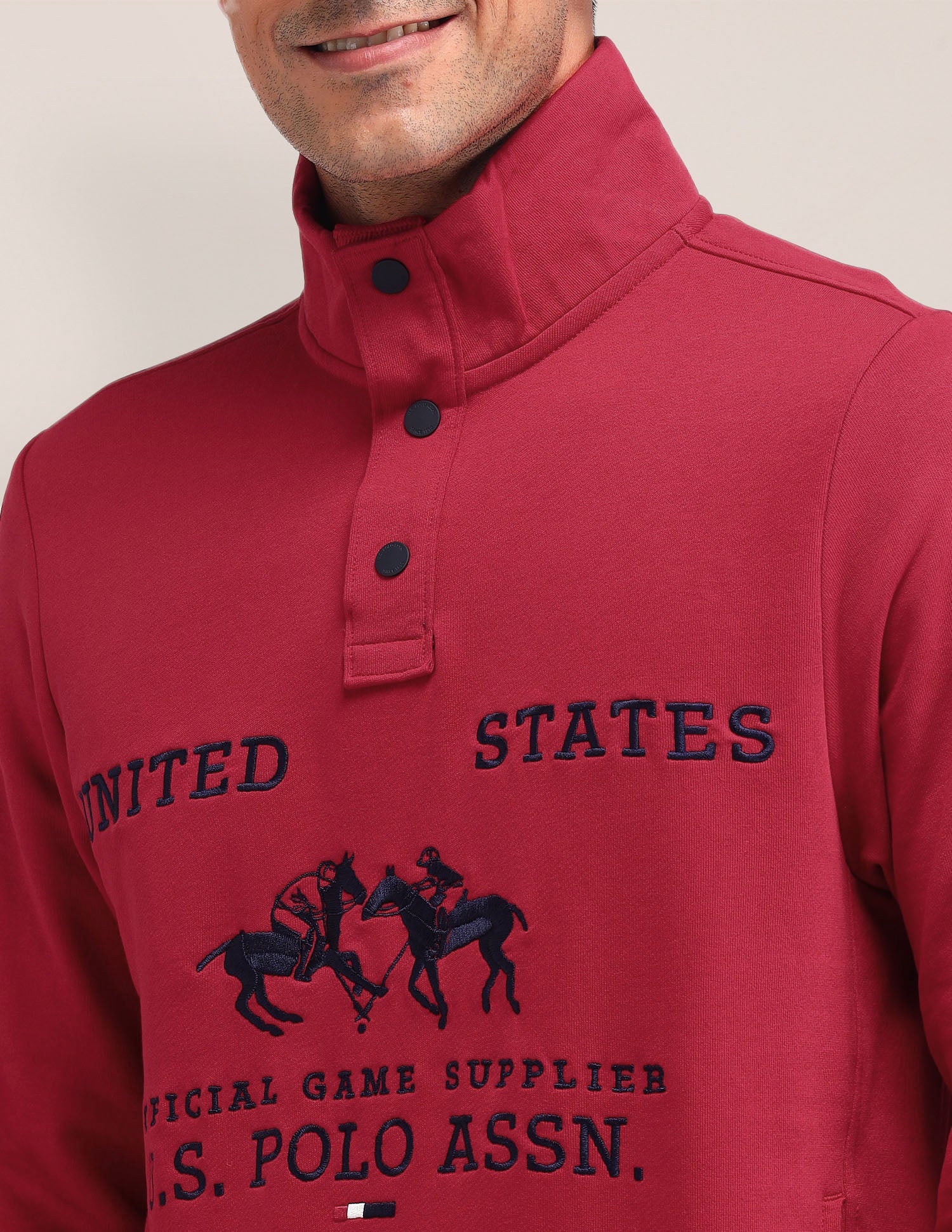 Brand Printed Regular Fit Sweatshirt Red - U.S. POLO ASSN. | Large