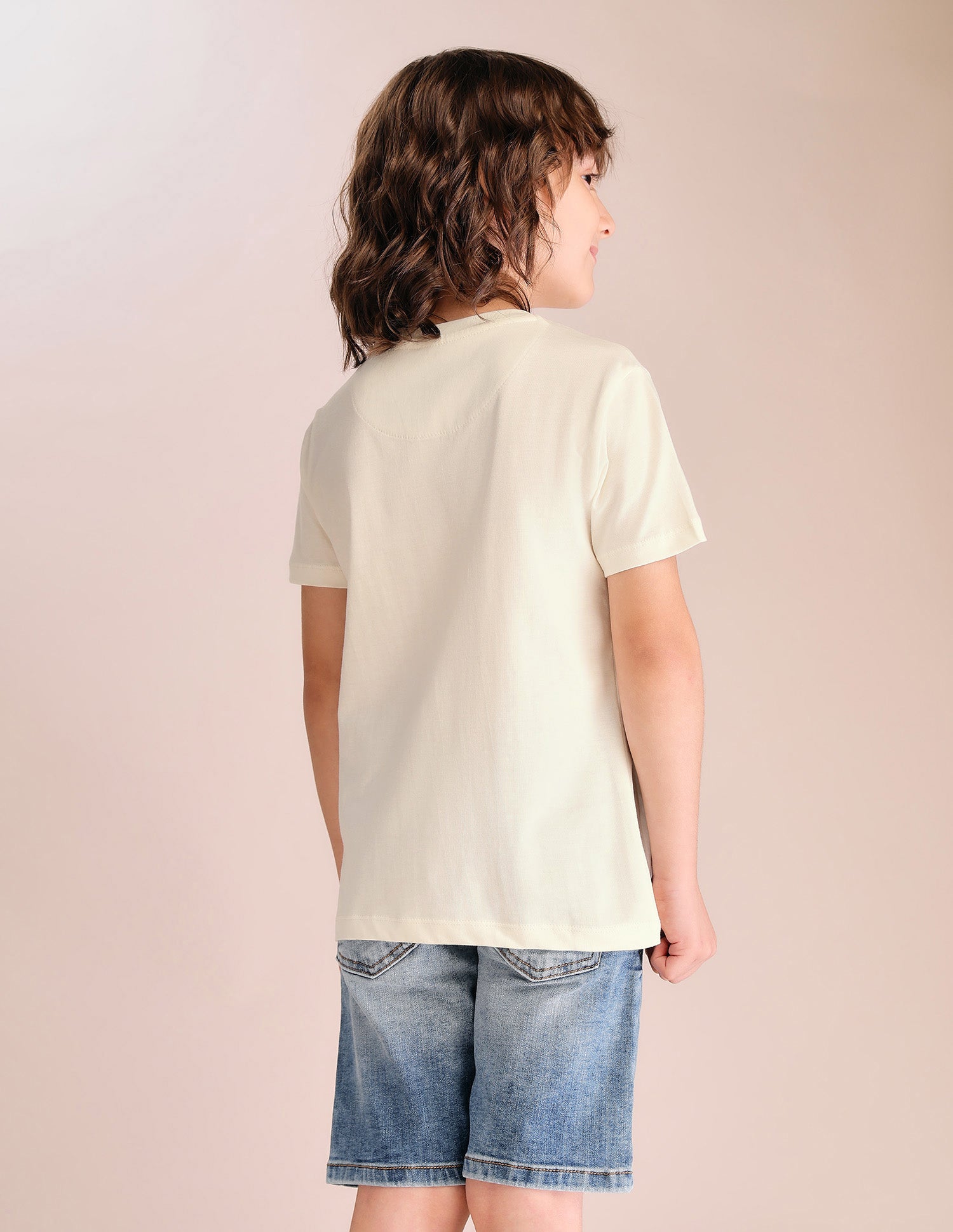 Boys Brand Embossed T-Shirt - Pack Of 2 Ivory and Olive - U.S. POLO ASSN. | Large