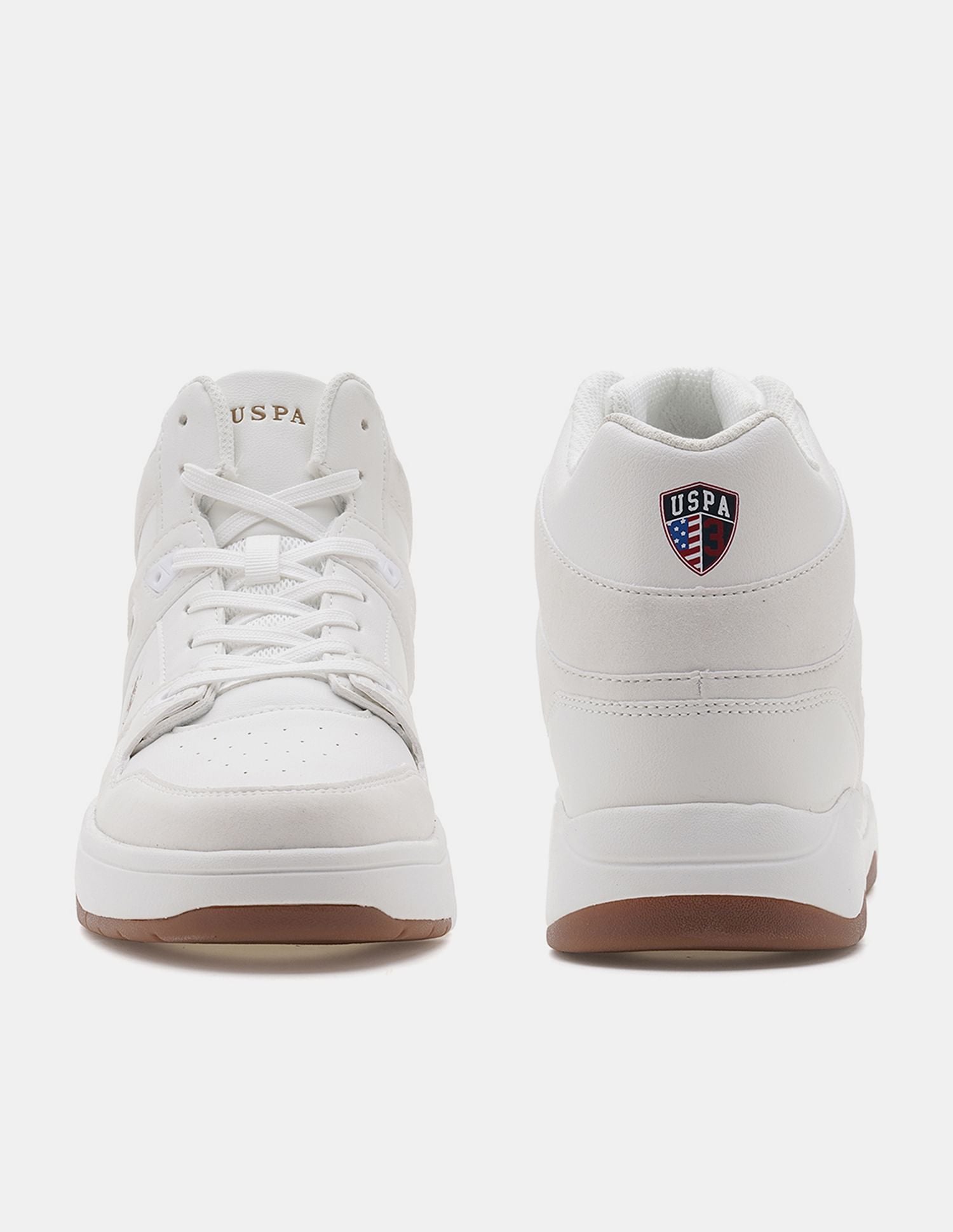 Men Bruce Mid Top Sneakers Off White - U.S. Polo Assn. India | Large