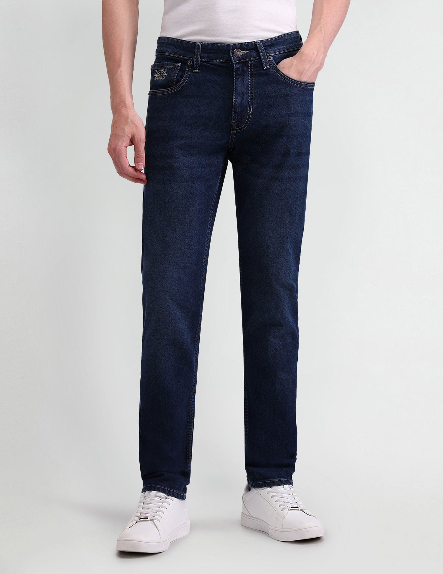 Brandon Slim Tapered Blue Jeans Blue - U.S. Polo Assn. India | Large