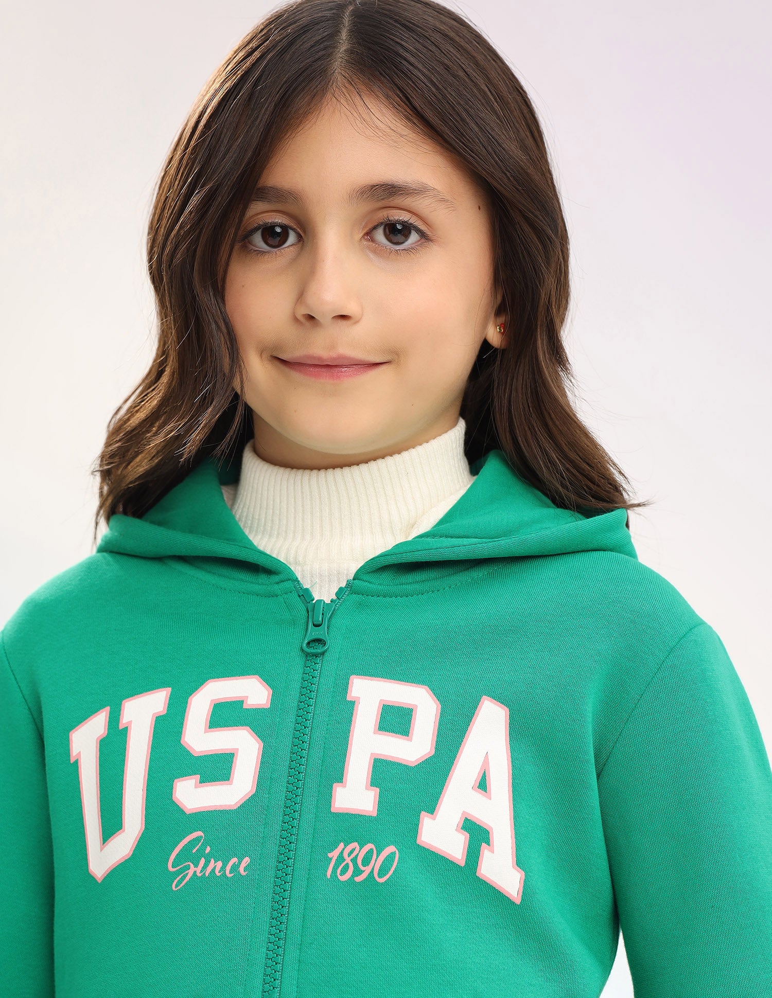 Brand Printed Regular Fit Sweatshirt Green - U.S. POLO ASSN. | Large