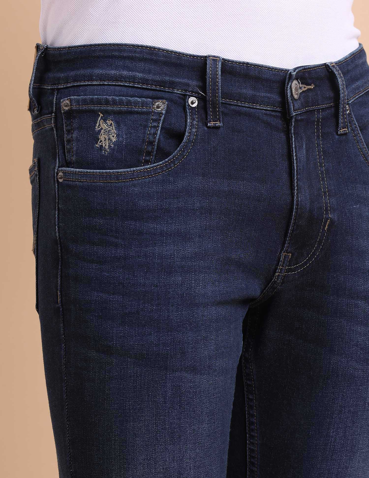 Brandon Slim Tapered Fit Blue Jeans Blue - U.S. POLO ASSN. | Large