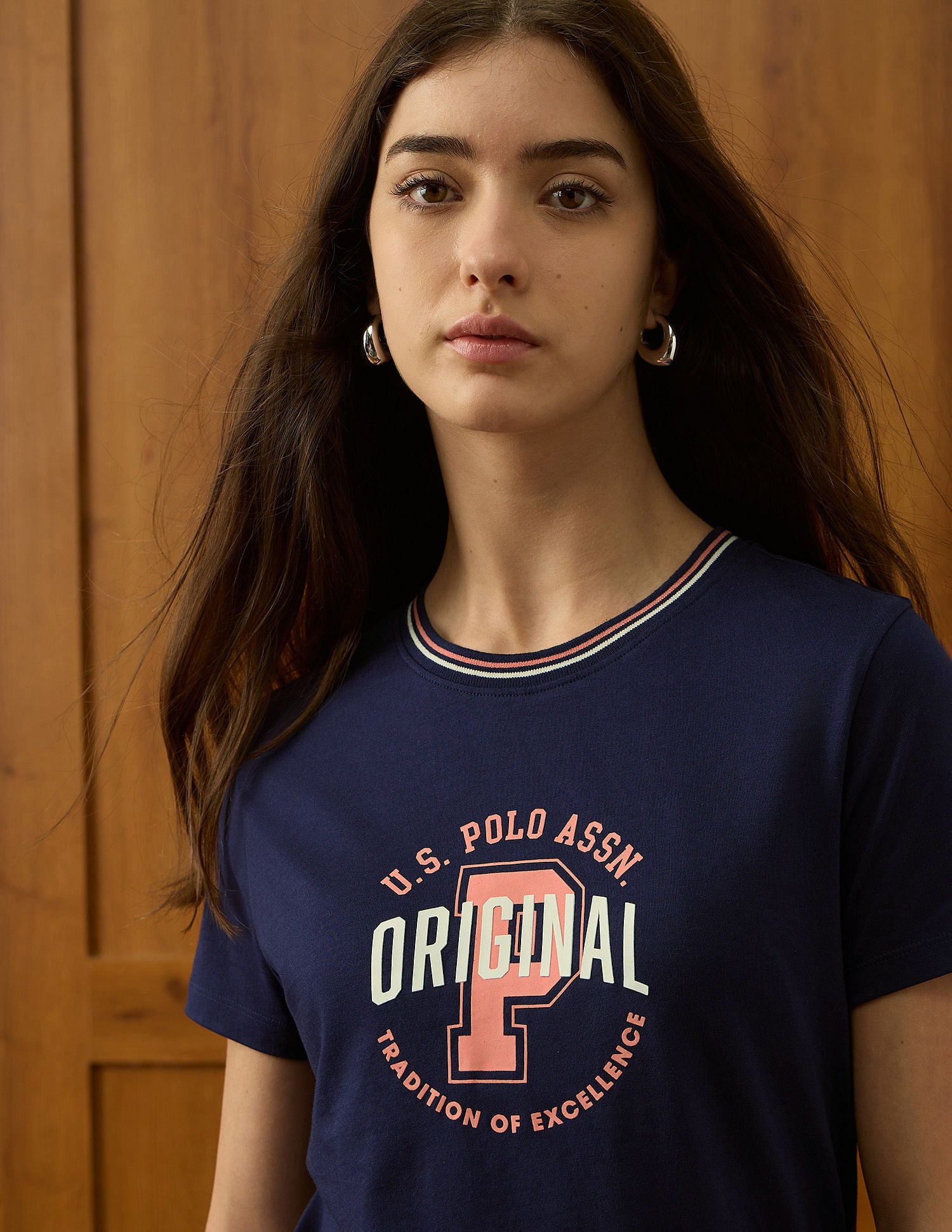 Brand Printed Regular Fit T-Shirt Navy - U.S. POLO ASSN. | Large