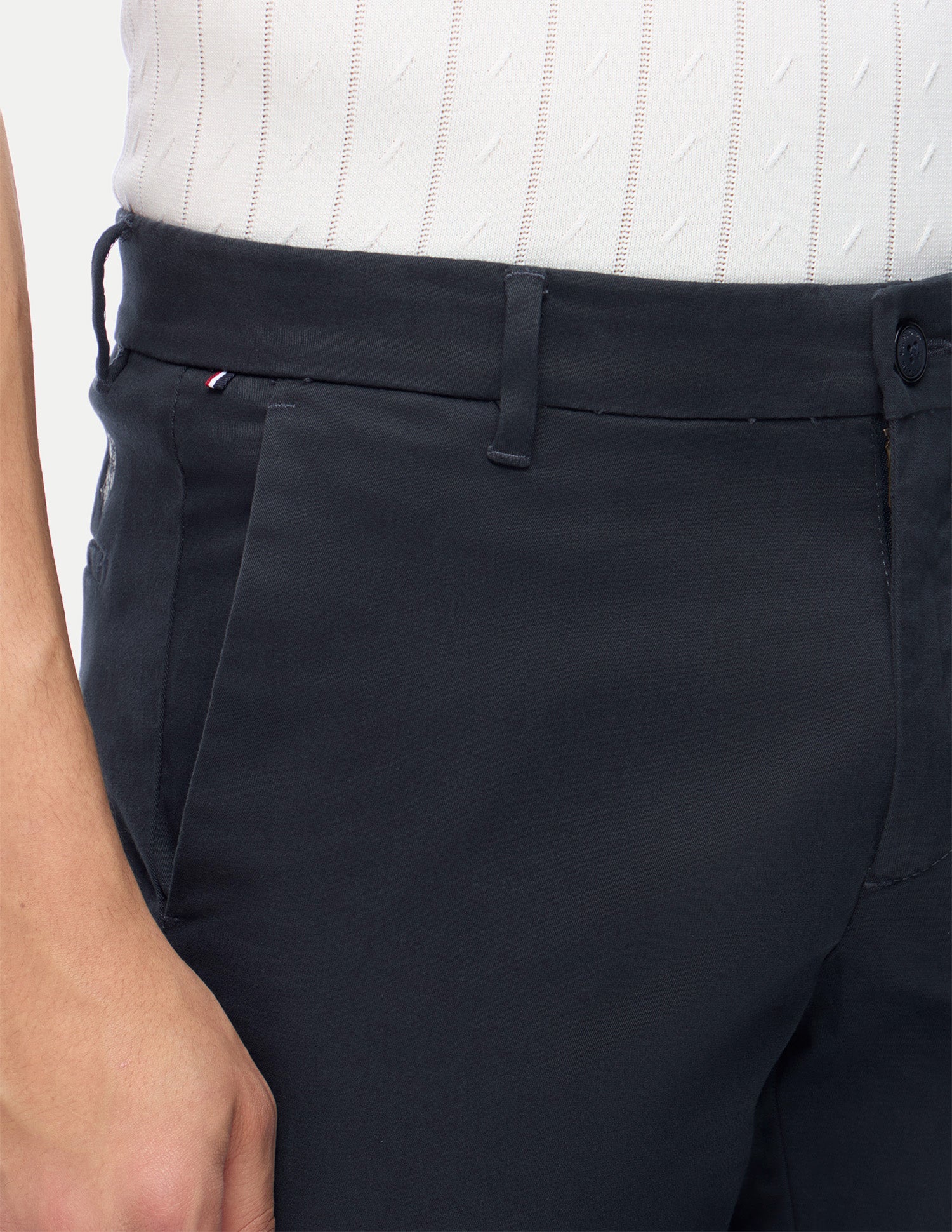 Austin Trim Regular Fit Twill Trousers Navy - U.S. Polo Assn. India | Large