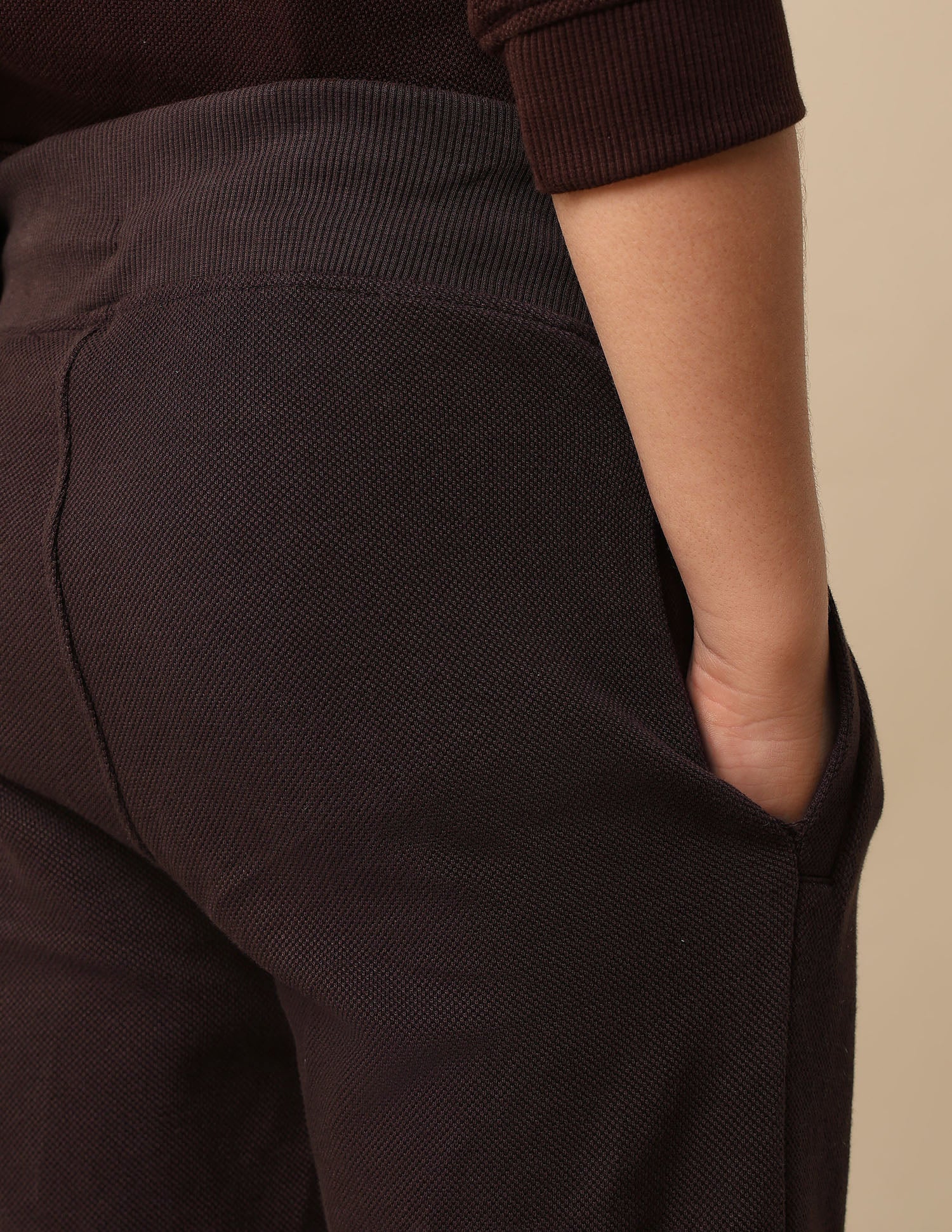 Textured Regular Fit Joggers Dark Brown - U.S. POLO ASSN. | Large