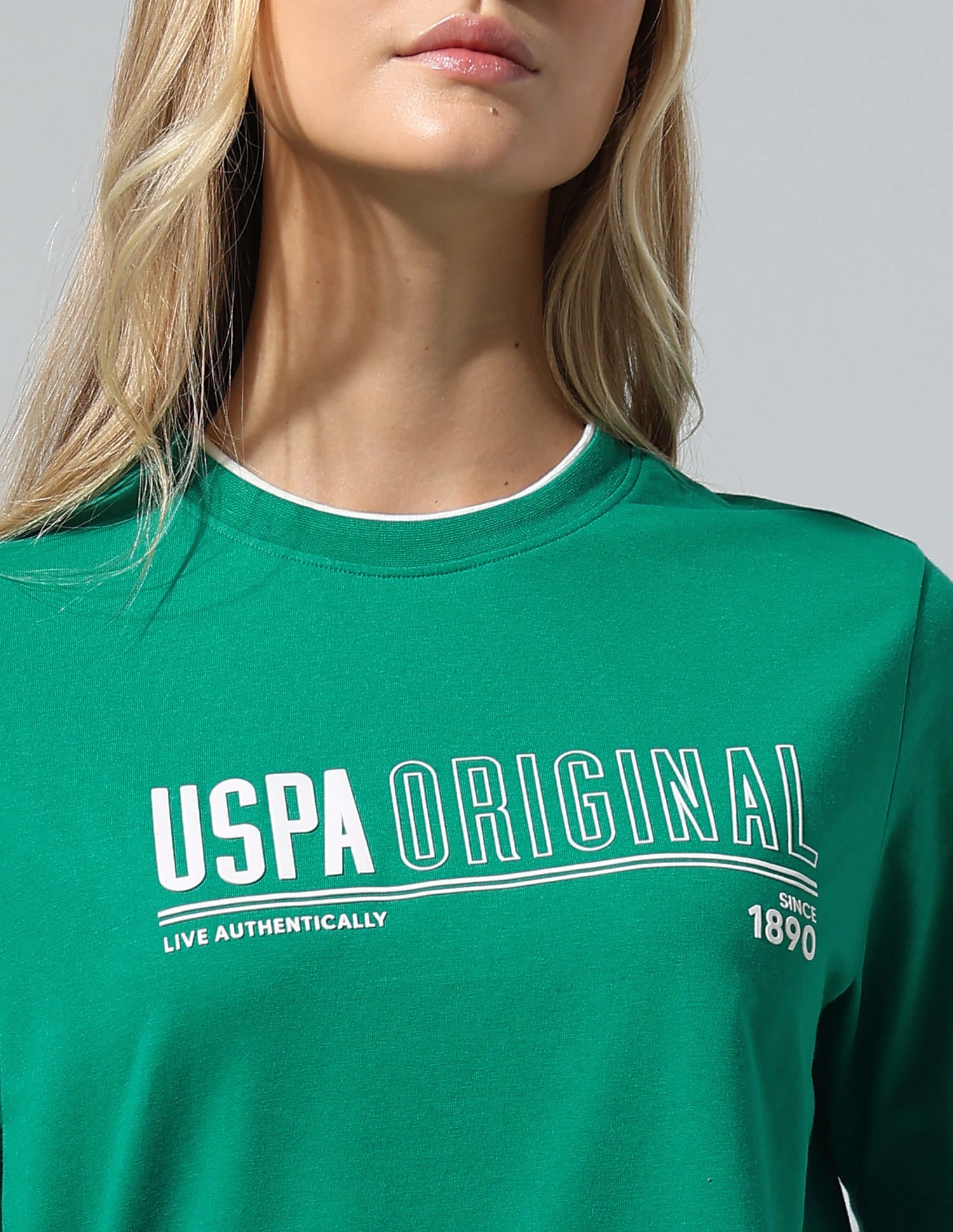 Shrunken Regular Fit T-Shirt Green - U.S. Polo Assn. India | Large