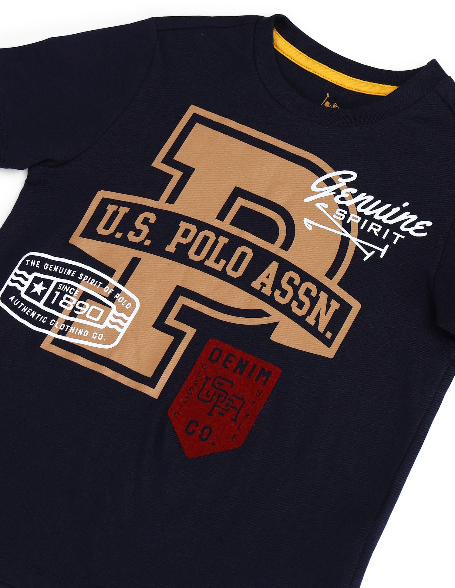 Boys Brand Print Regular Fit T-shirt Navy - U.S. POLO ASSN. | Large