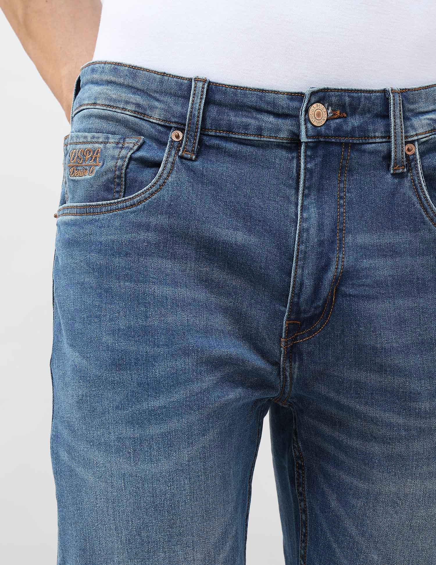 Harold Slim Straight Fit Blue Jeans Indigo - U.S. POLO ASSN. | Large