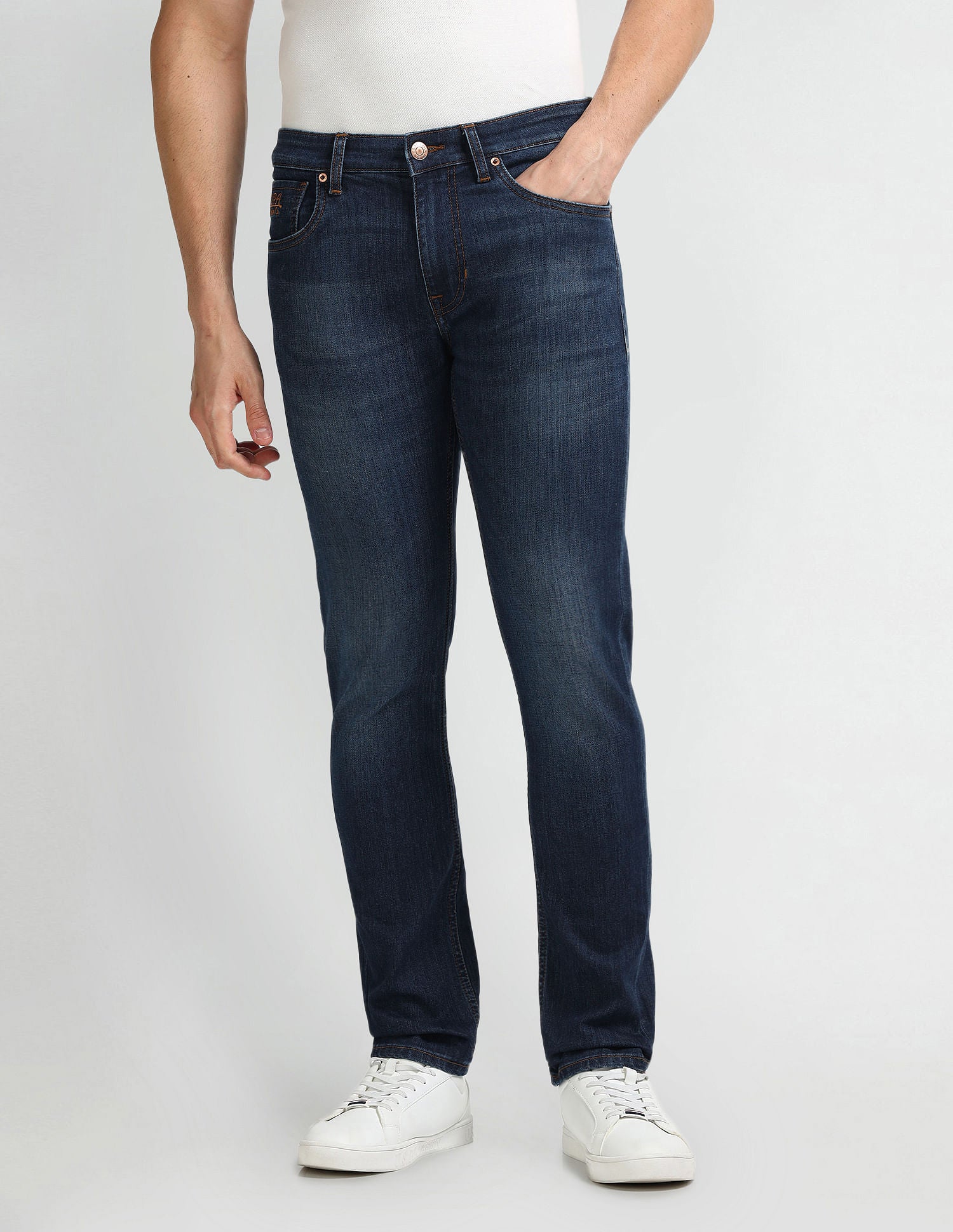 Brandon Slim Tapered Blue Jeans Blue - U.S. Polo Assn. India | Large