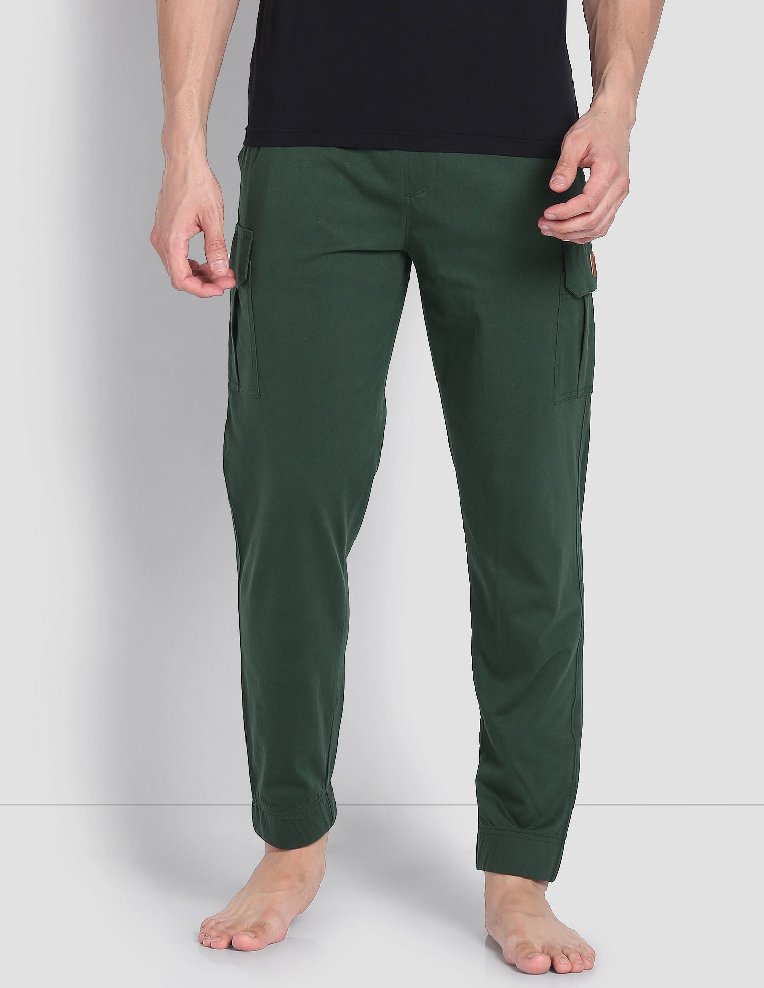 Lightweight Utility OJ002 Lounge Cargo Joggers - Pack Of 1 Bottle Green - U.S. POLO ASSN. | Large