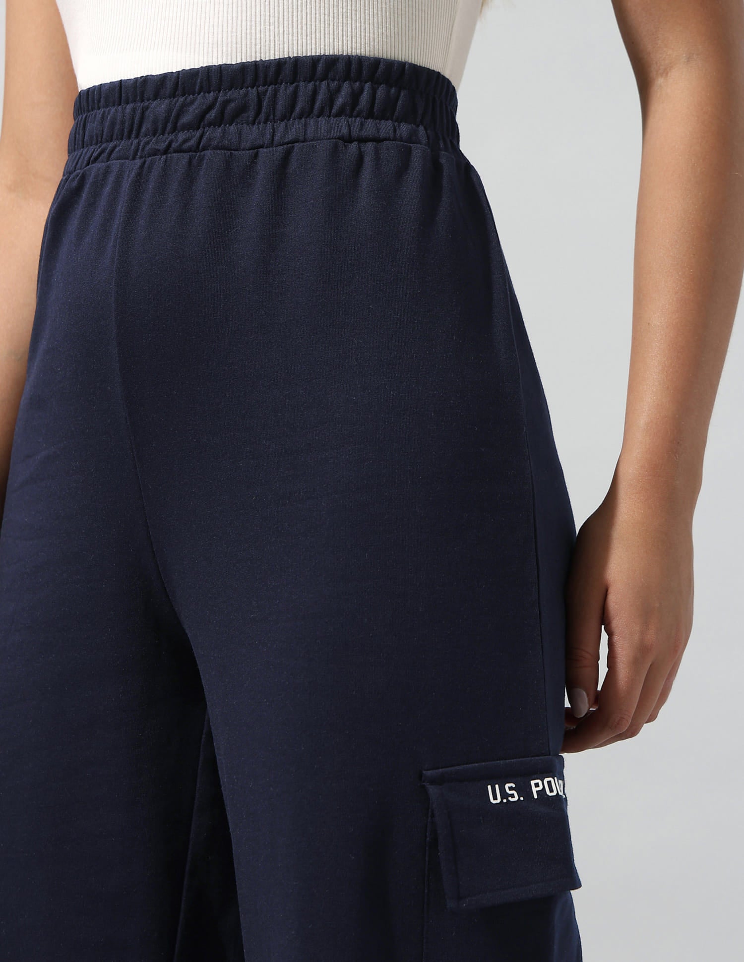 High Rise Wide Leg Trousers Blue - U.S. Polo Assn. India | Large