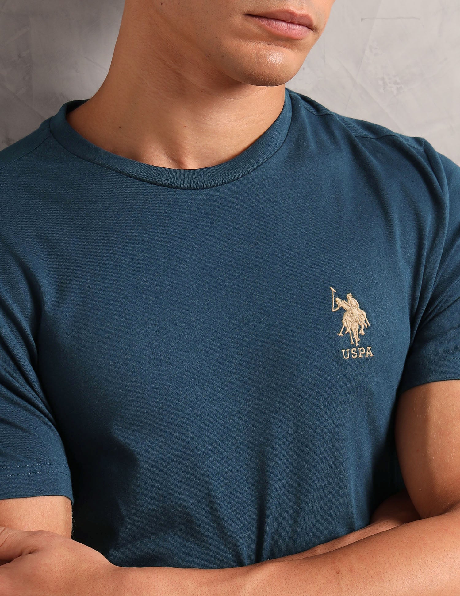 Pure Cotton Comfort Fit I633 Lounge T-Shirt - Pack Of 1 Teal - U.S. POLO ASSN. | Large