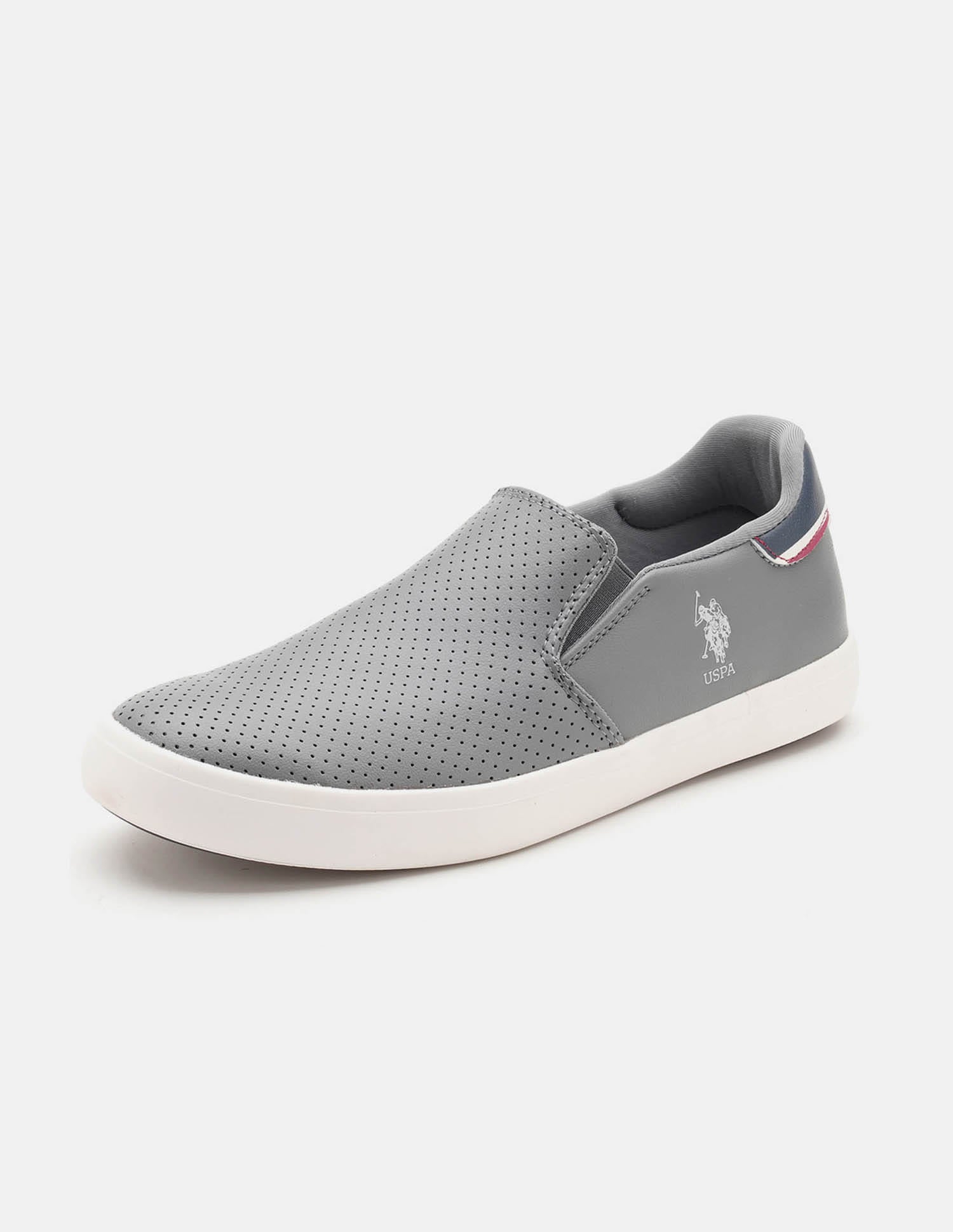 Men Campbell 3.0 Slip On Sneakers Grey - U.S. Polo Assn. India | Large