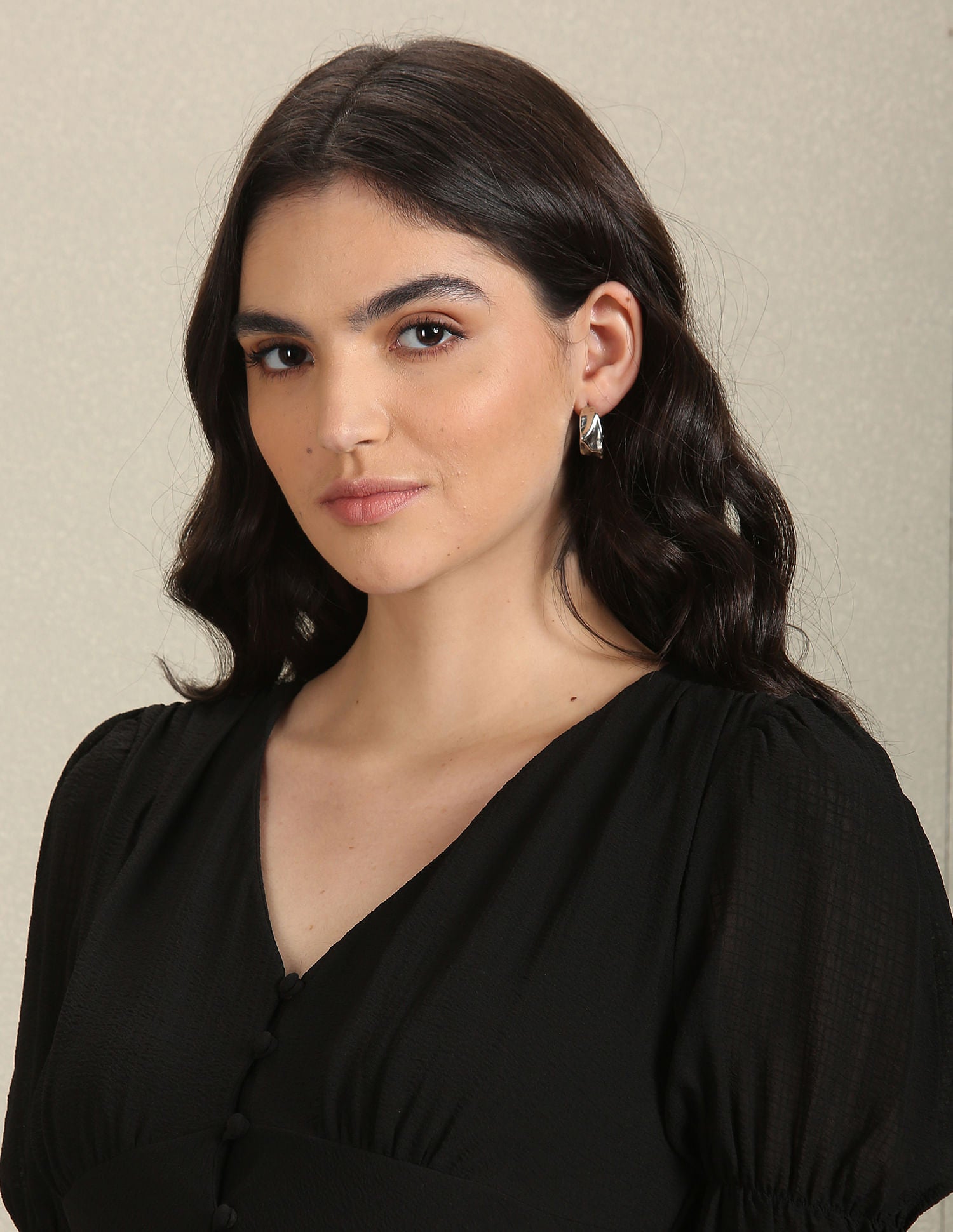 V-Neck Solid Midi Dress Black - U.S. POLO ASSN. | Large