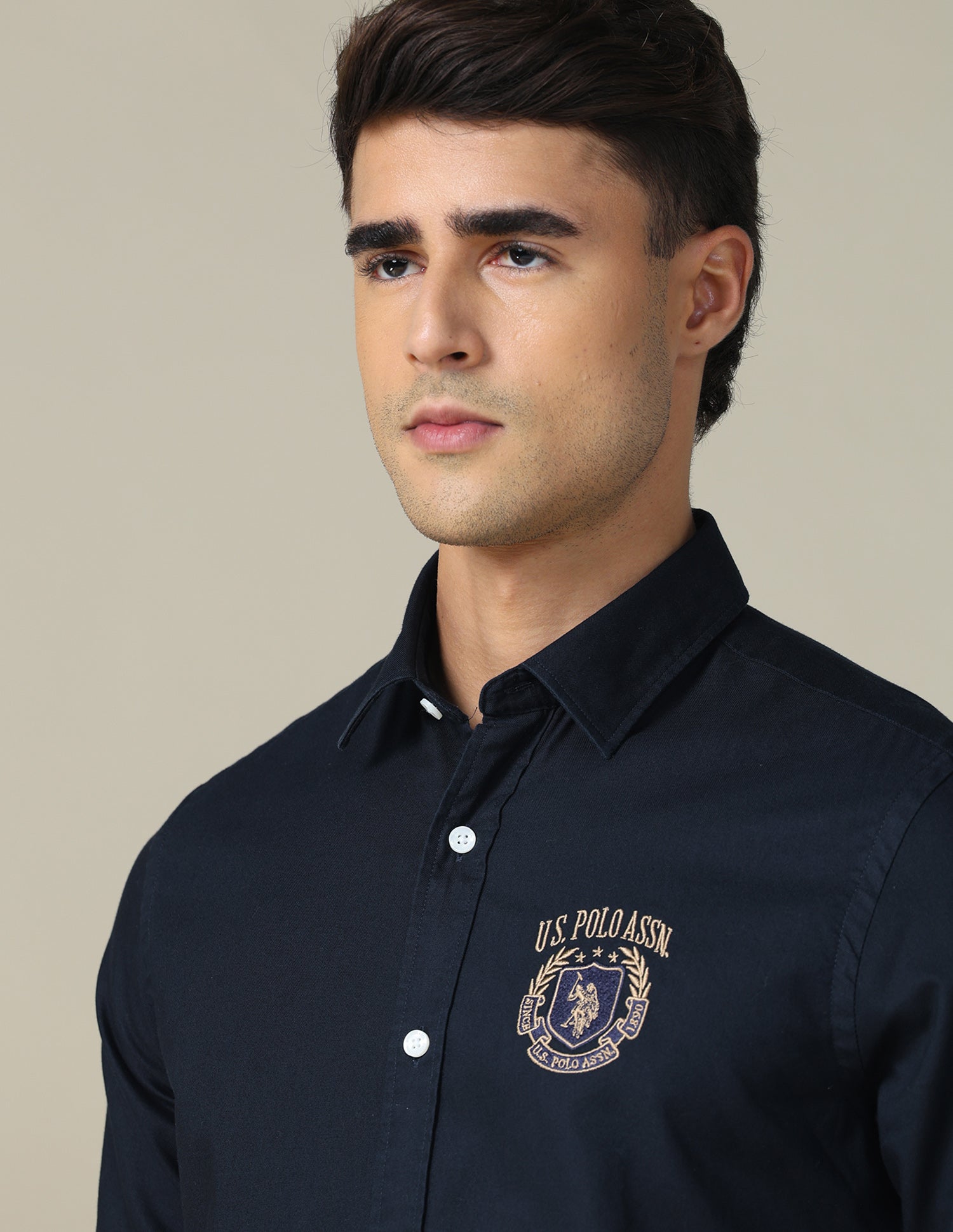 Oxford Tailored Fit Shirt Navy - U.S. POLO ASSN. | Large