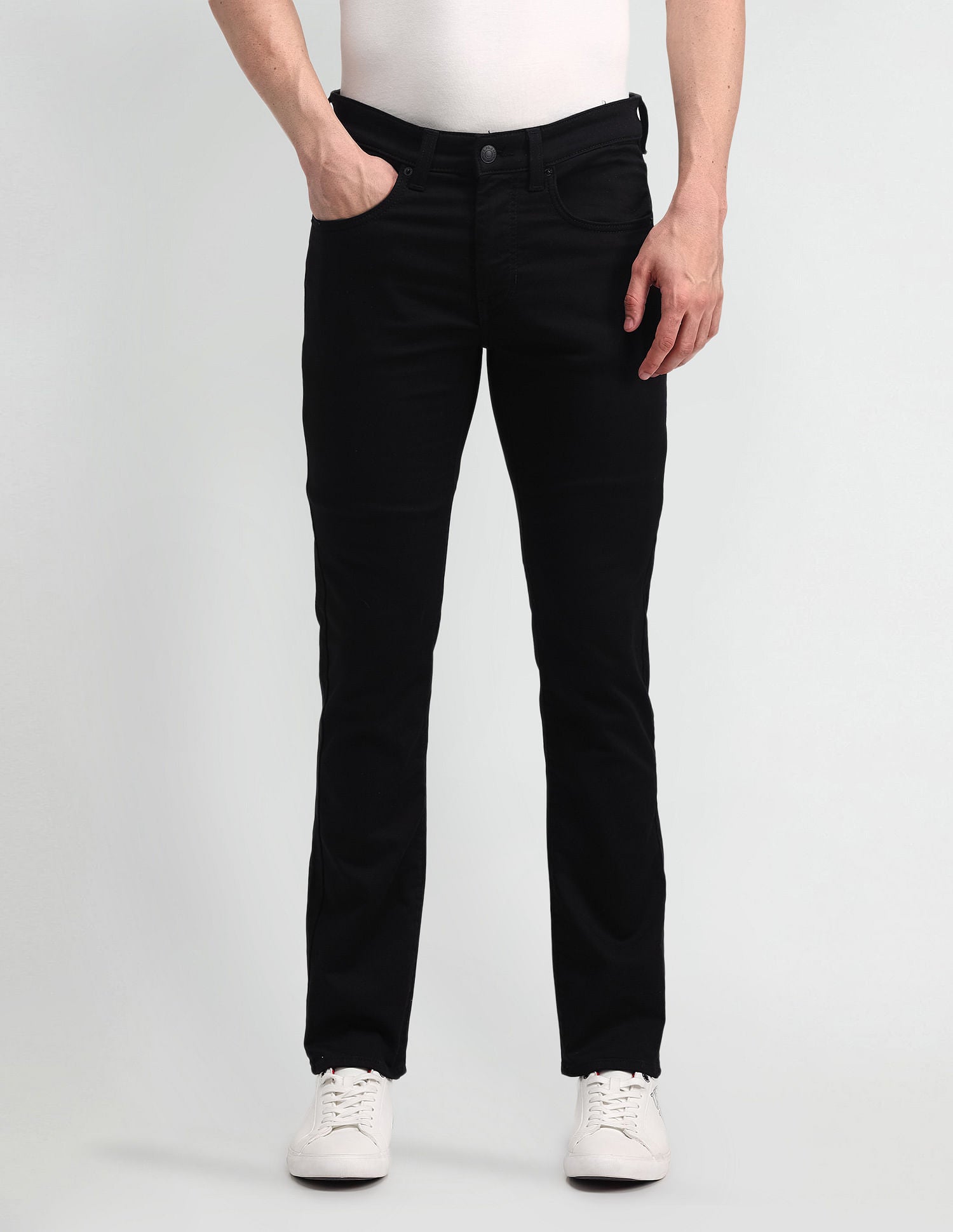 Regallo Skinny Fit Black Jeans Black - U.S. POLO ASSN. | Large