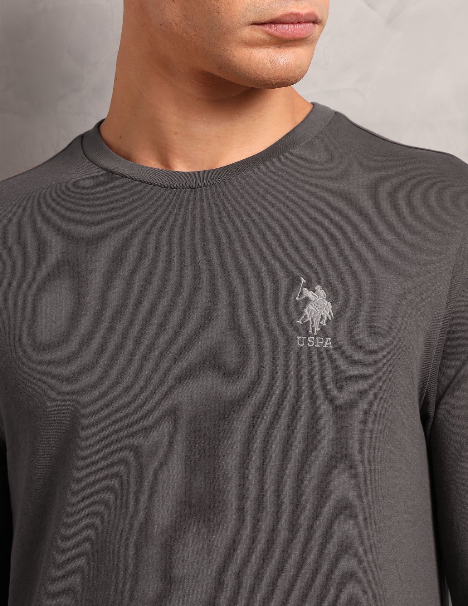 Comfort Fit Solid I693 Lounge T-Shirt - Pack Of 1 Grey - U.S. POLO ASSN. | Large