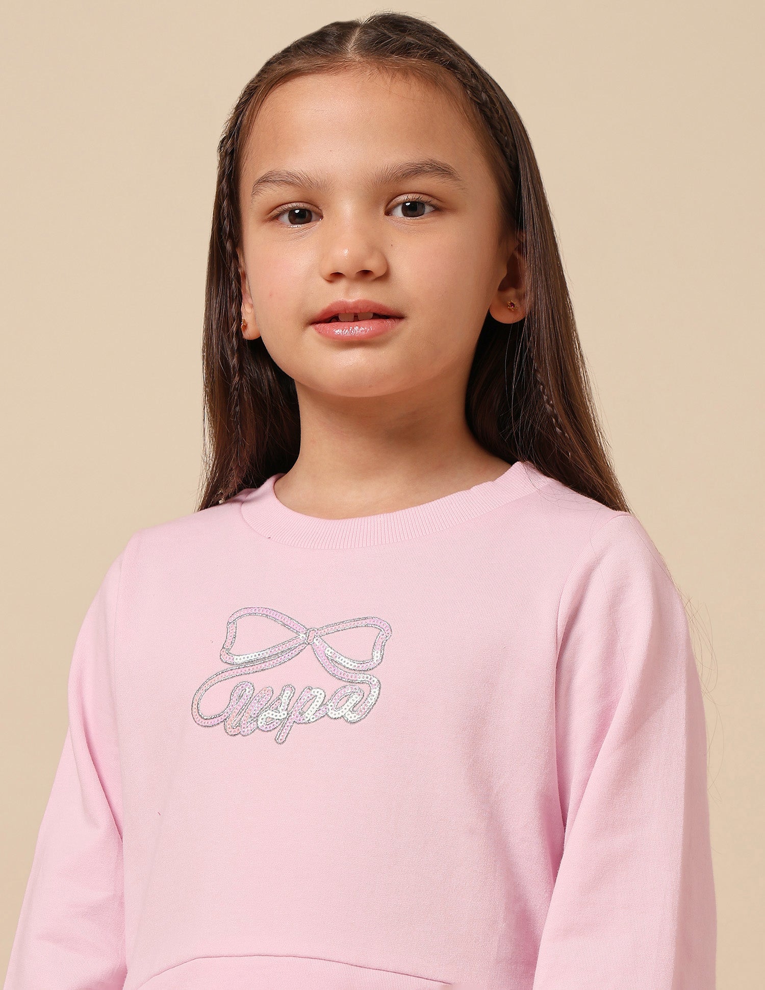 Girls Brand Embellished A-Line Dress Light Pink - U.S. POLO ASSN. | Large