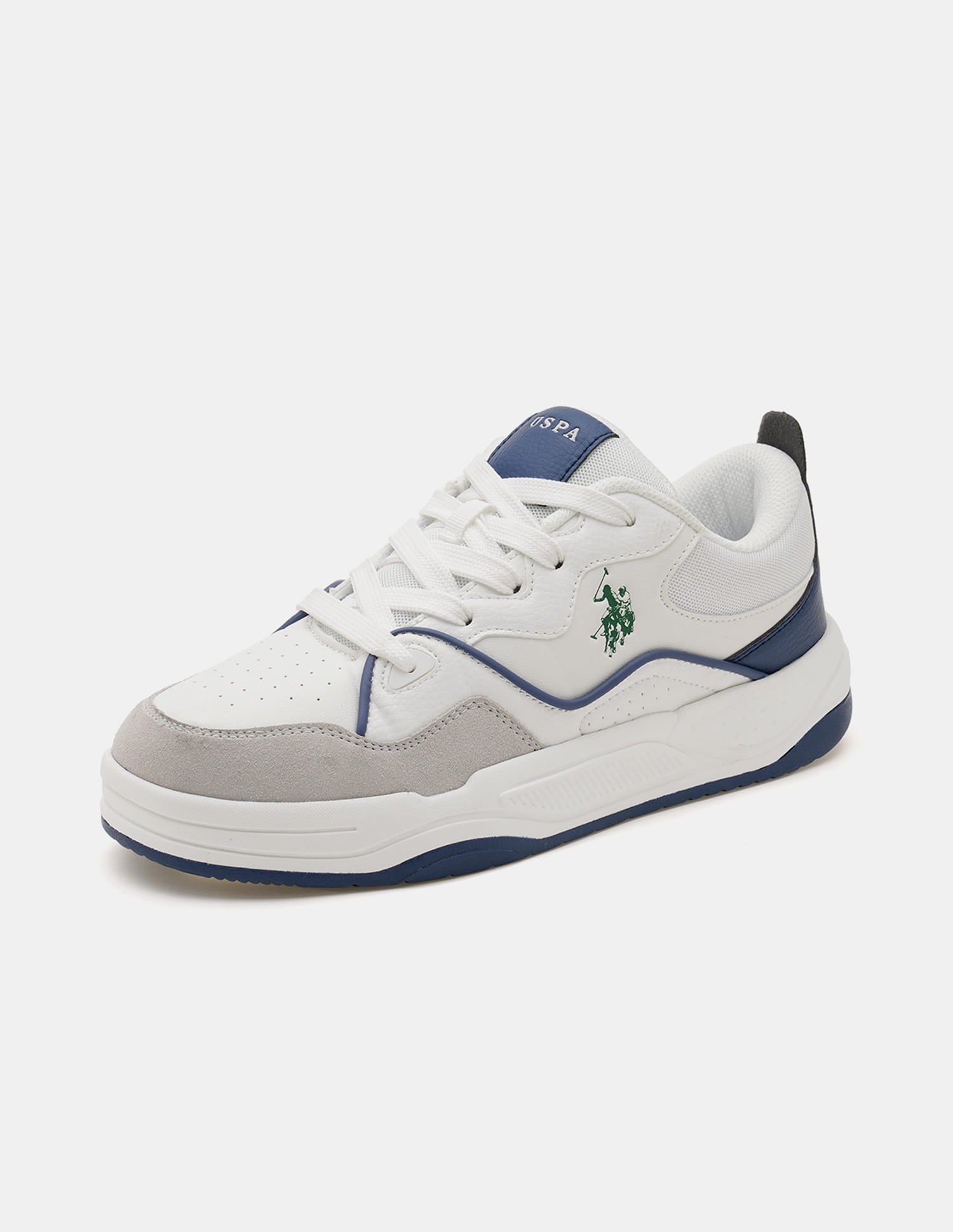 Colour Blocked Odore 2.0 Lace Up Sneakers White - U.S. Polo Assn. India | Large