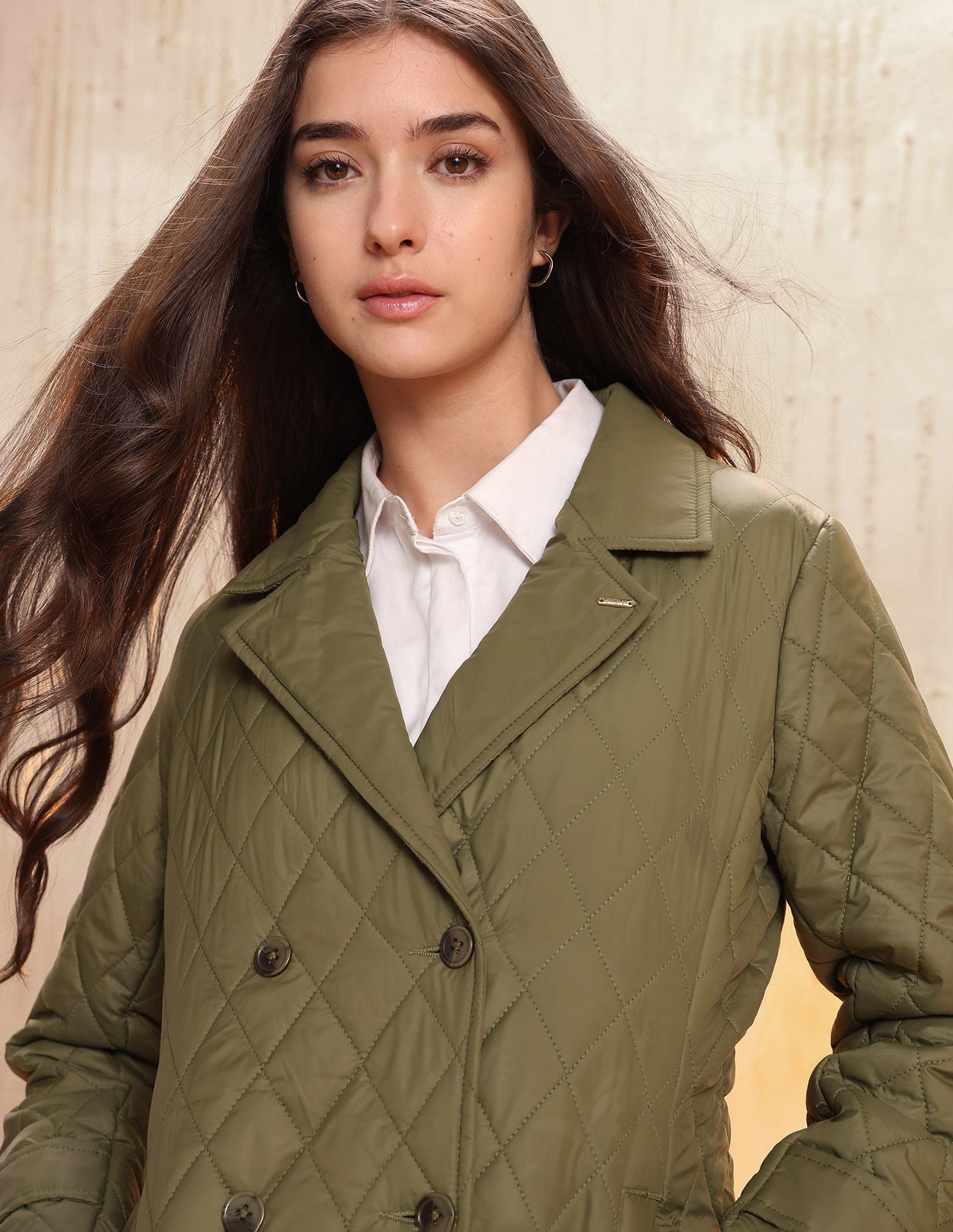 Solid Longline Qulited Jacket Green - U.S. POLO ASSN. | Large