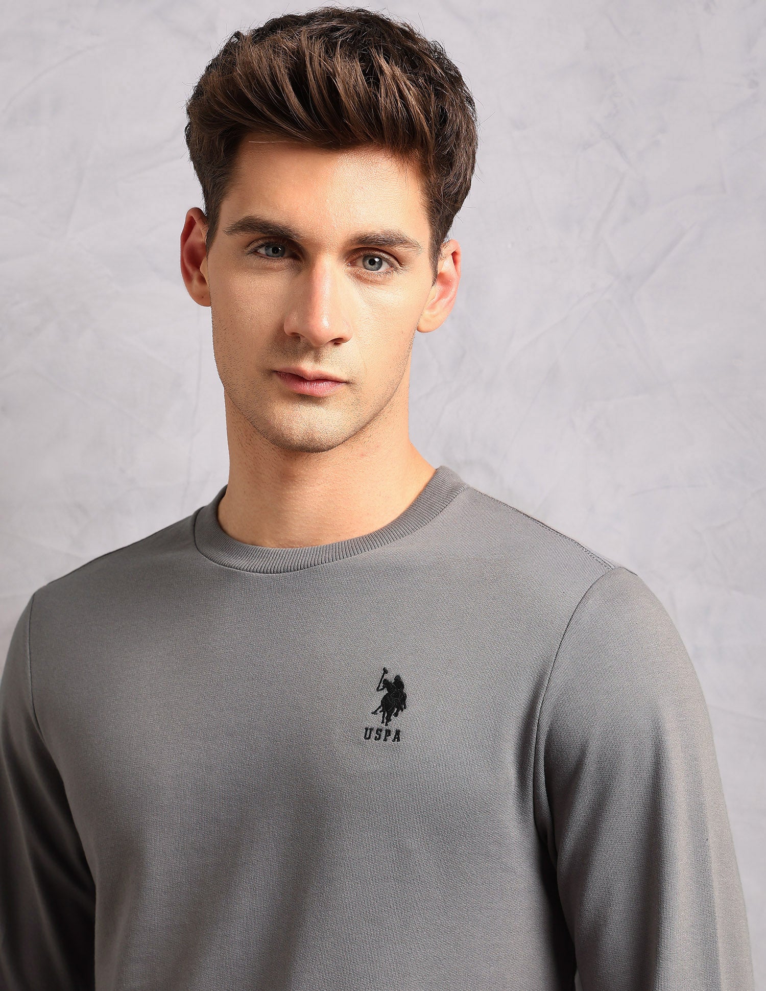 Comfort Fit Solid OEE14 Lounge T-Shirt - Pack Of 1 Grey - U.S. POLO ASSN. | Large