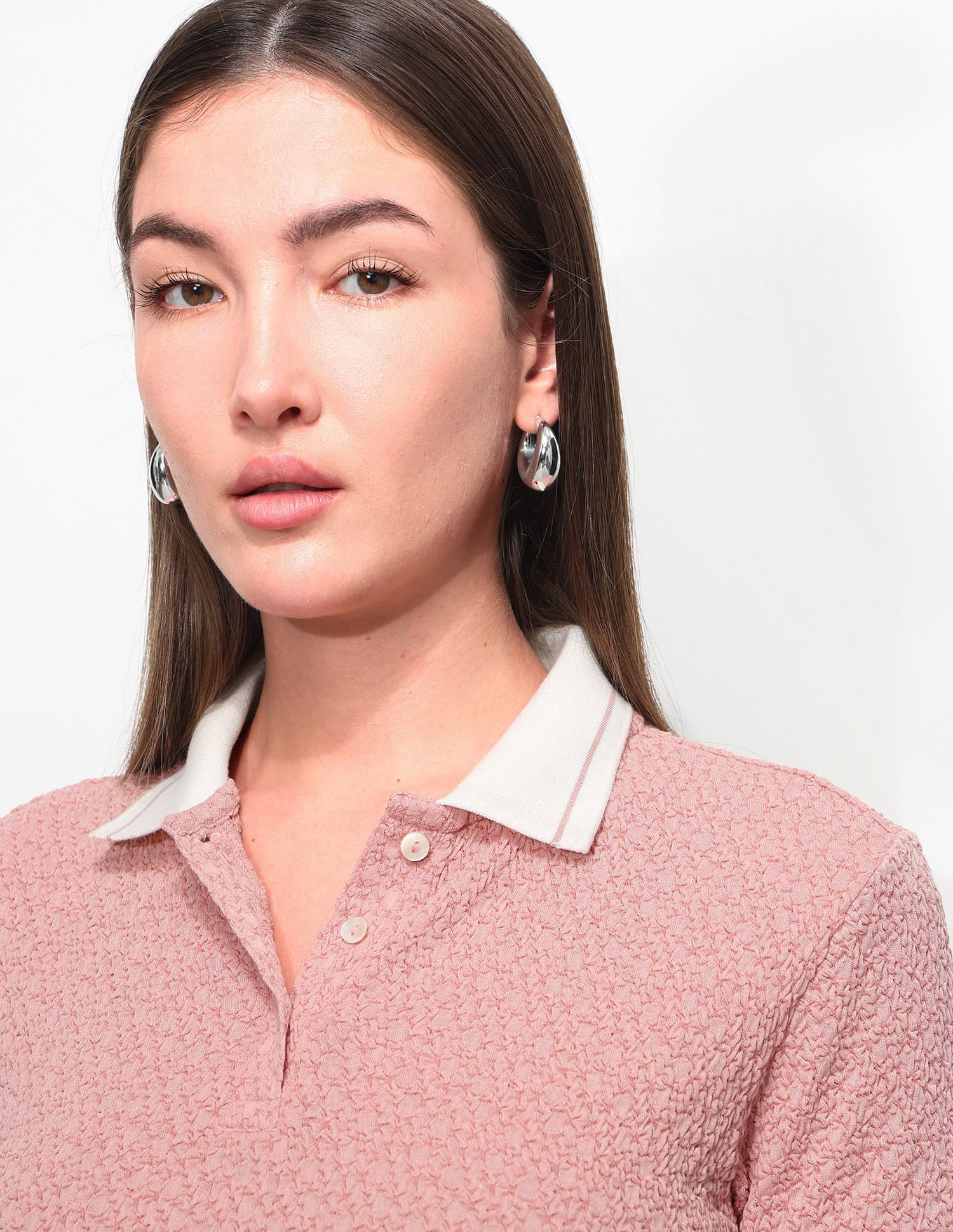 Regular Fit Textured Polo Shirt Pink - U.S. Polo Assn. India | Large