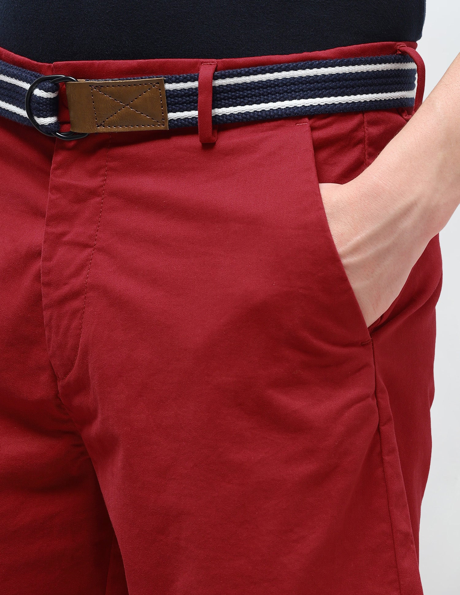 Slim Fit Twill Shorts Red - U.S. Polo Assn. India | Large