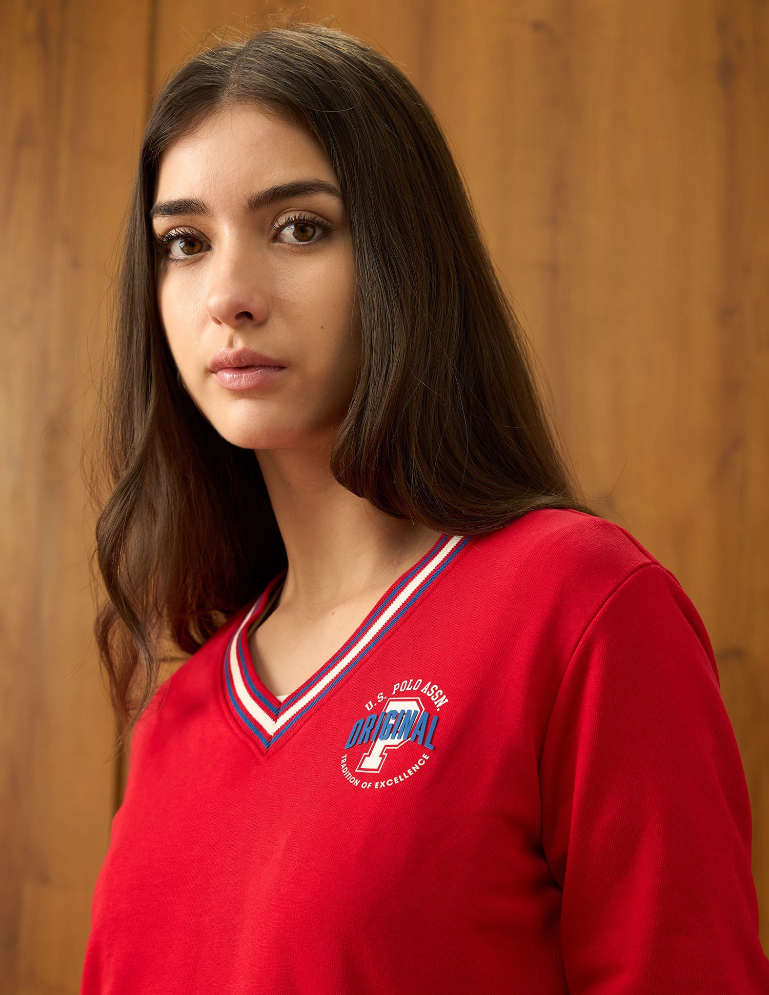 Regular Fit Solid Sweatshirt Red - U.S. POLO ASSN. | Large