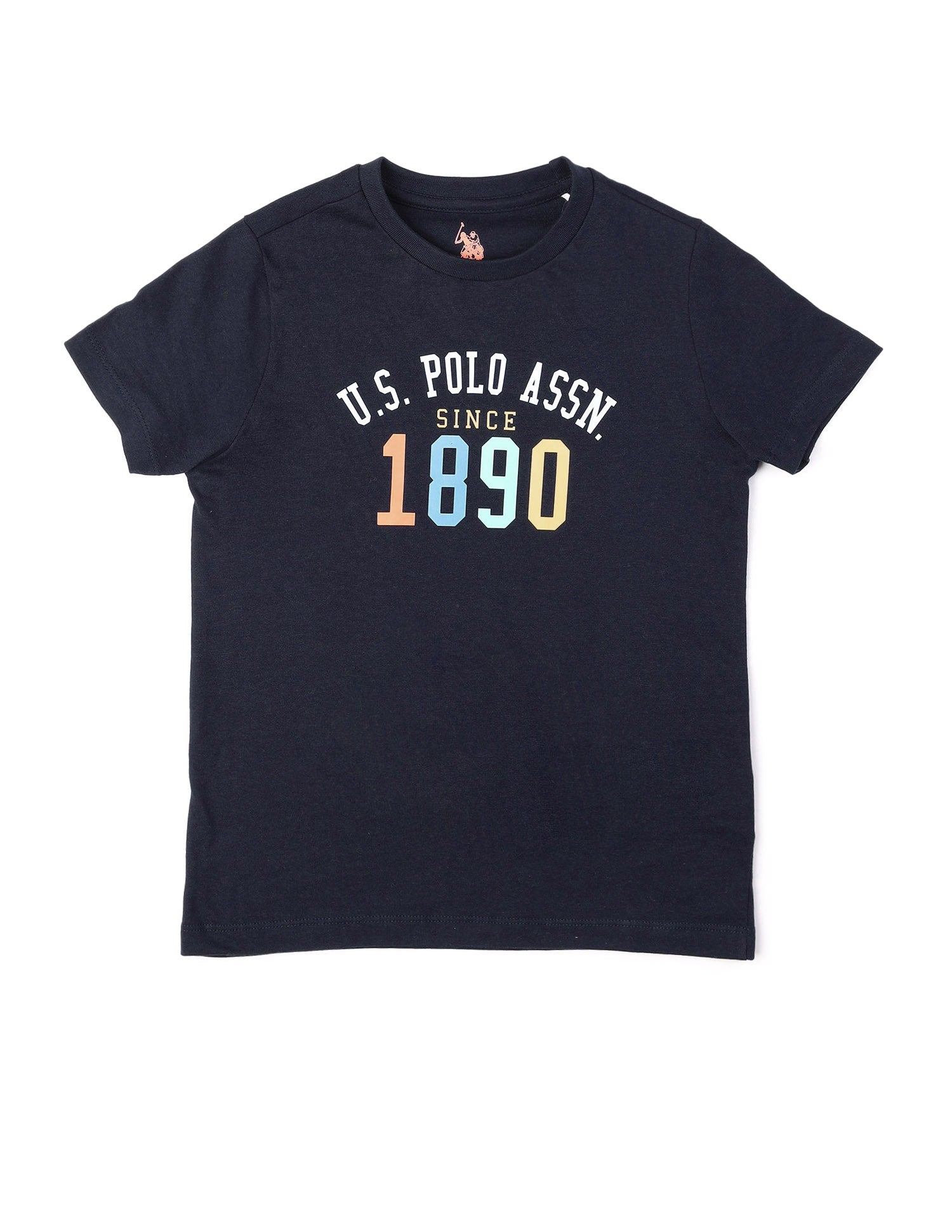 Boys Pure Cotton Brand Printed T Shirt Navy - U.S. POLO ASSN. | Large
