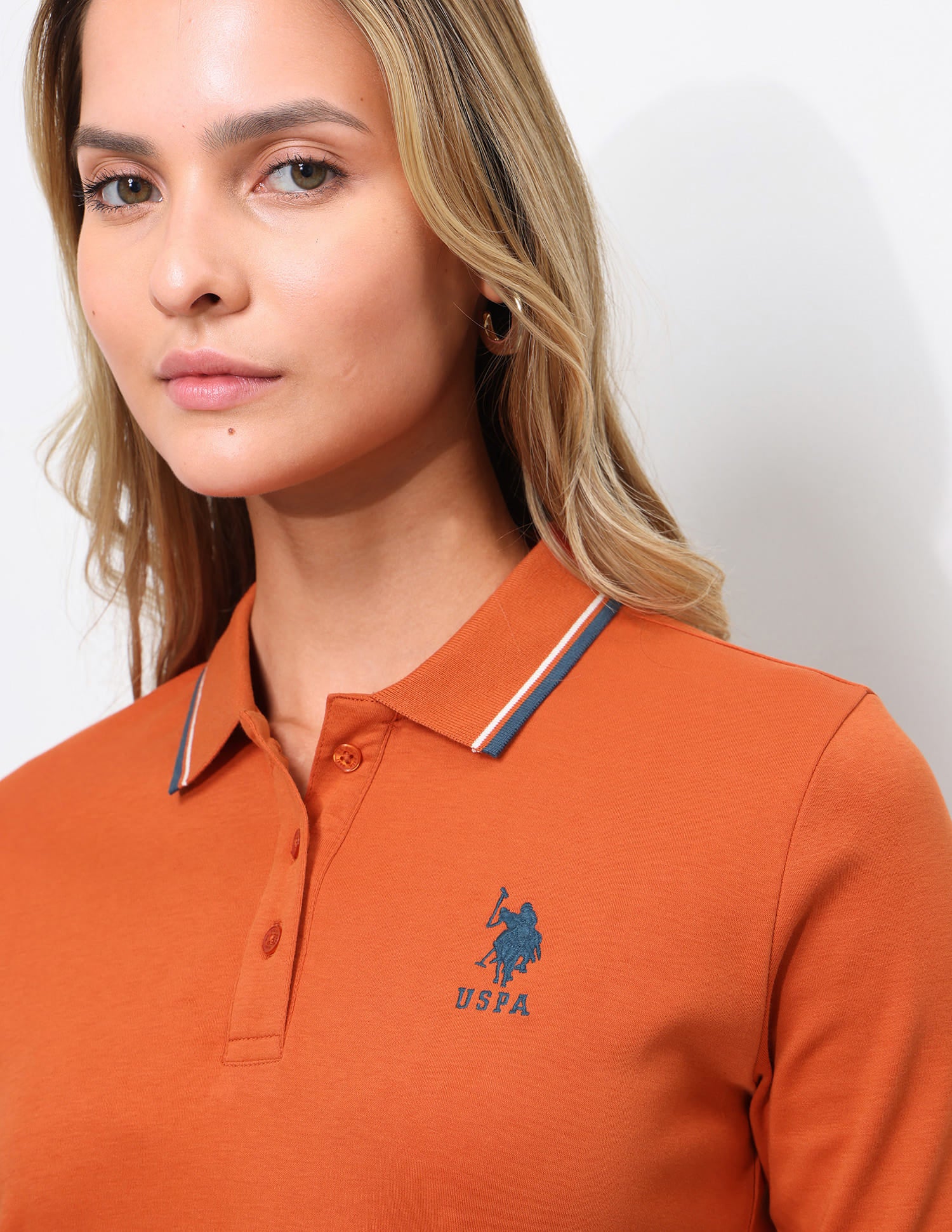 Solid Regular Fit Polo Shirt Rust - U.S. Polo Assn. India | Large