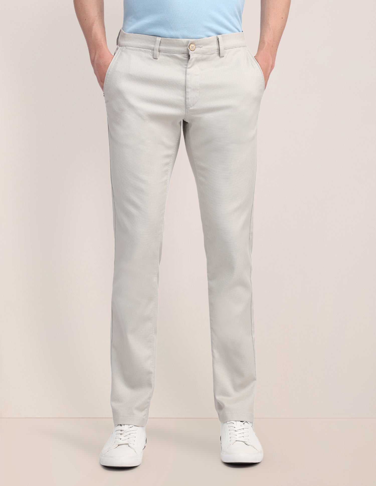 Denver Slim Fit Twill Trousers Stone - U.S. POLO ASSN. | Large