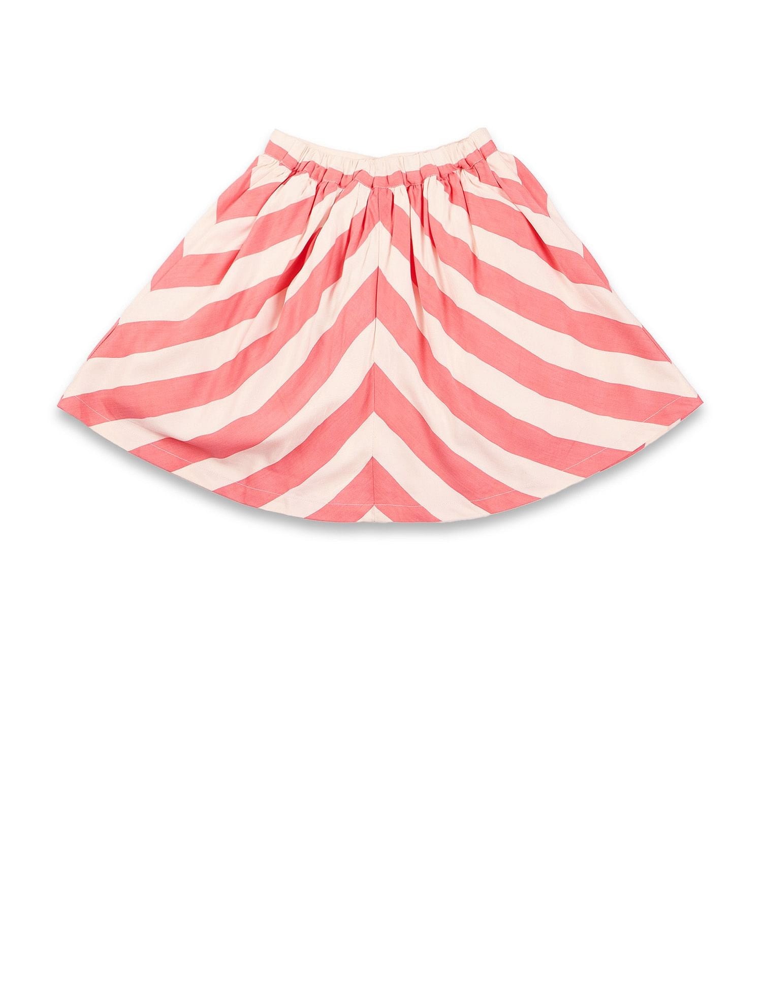 Girls Diagonal Striped Flared Skirt Coral - U.S. POLO ASSN. | Large
