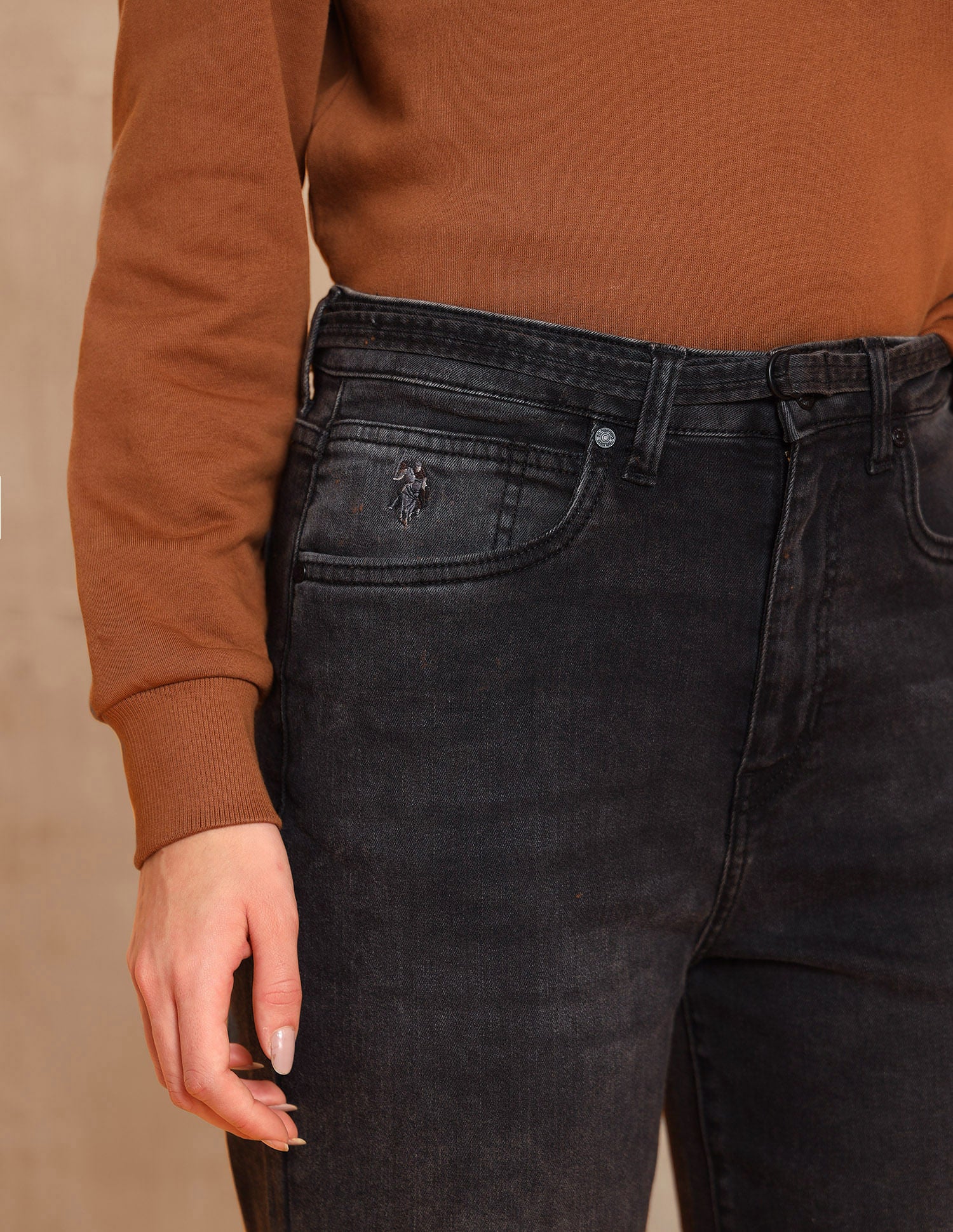 High Rise Straight Fit Charcoal - U.S. POLO ASSN. | Large