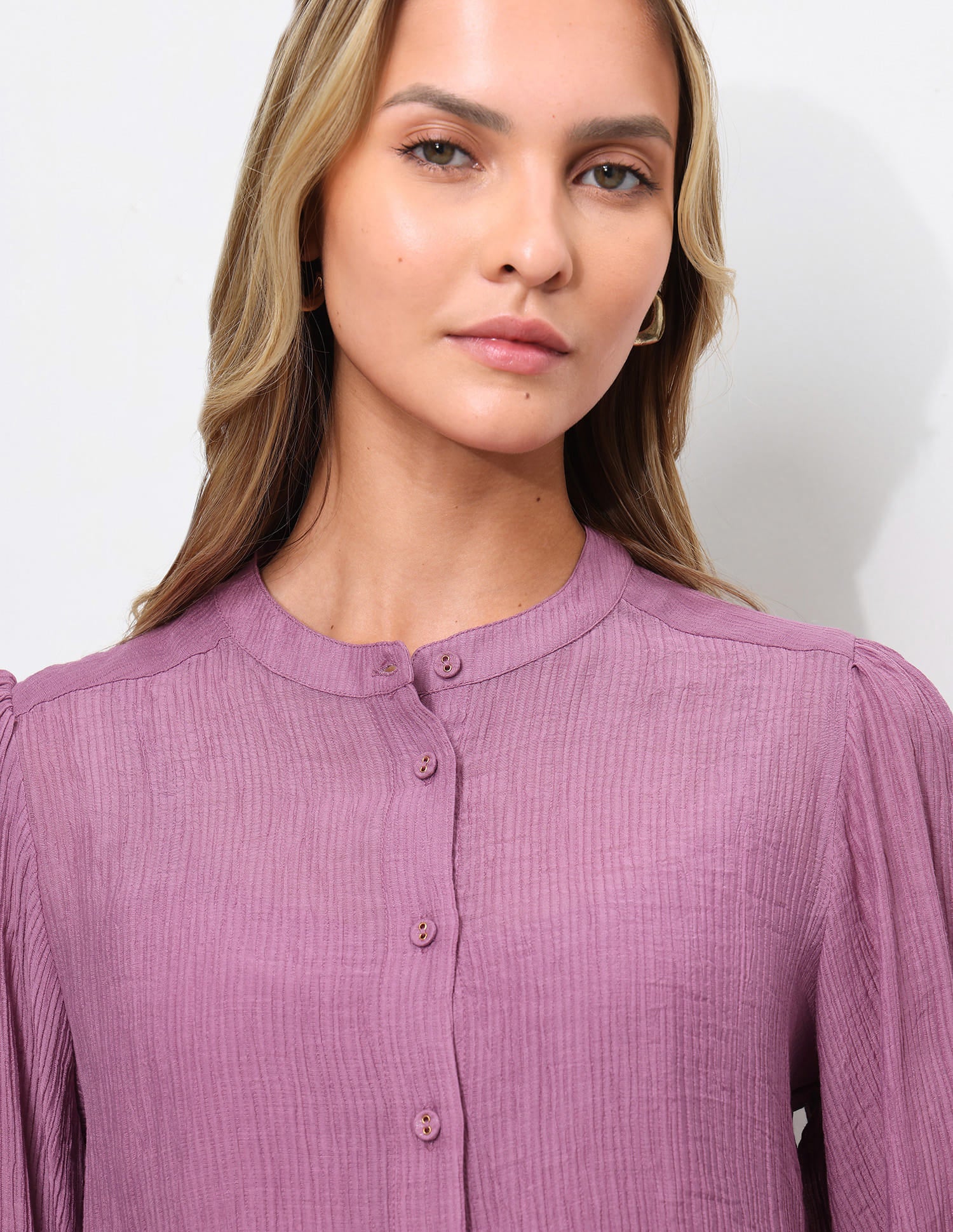 Solid Relaxed Fit Blouson Top Pink - U.S. Polo Assn. India | Large