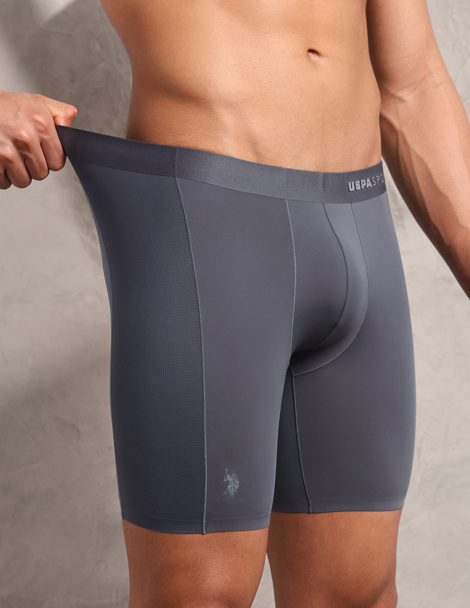 High Stretch Seamless RT003 Long Trunk Dull Grey - U.S. Polo Assn. India | Large