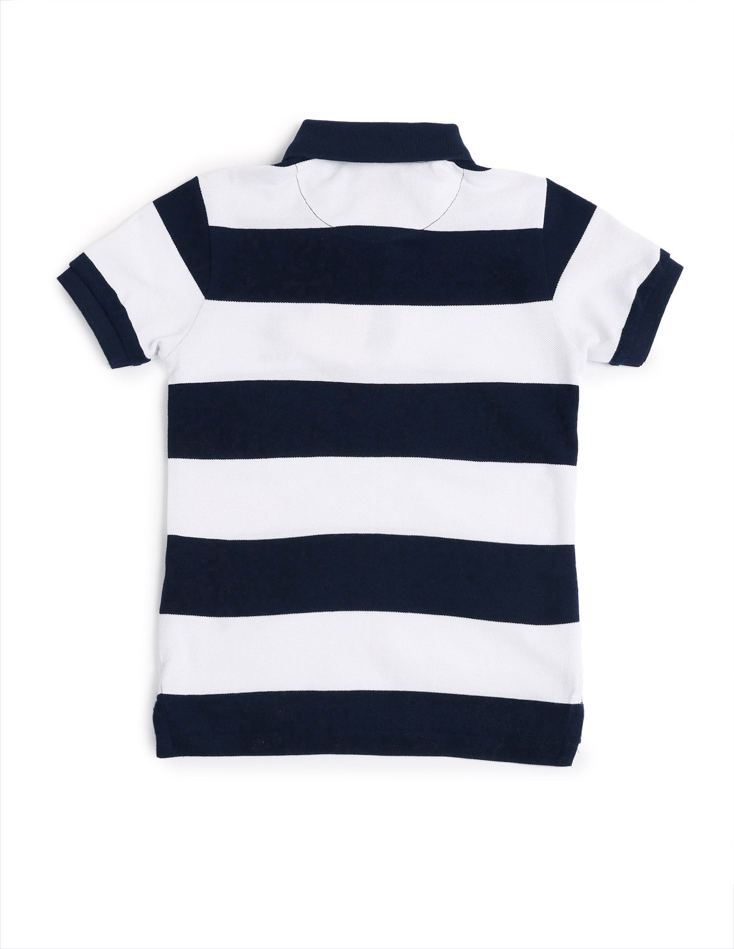 Boys Horizontal Striped Regular Fit Polo Shirt Navy - U.S. POLO ASSN. | Large