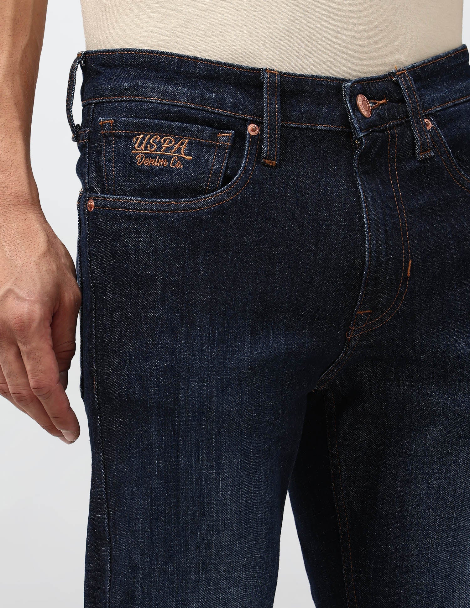 Regallo Skinny Fit Blue Jeans Indigo - U.S. POLO ASSN. | Large