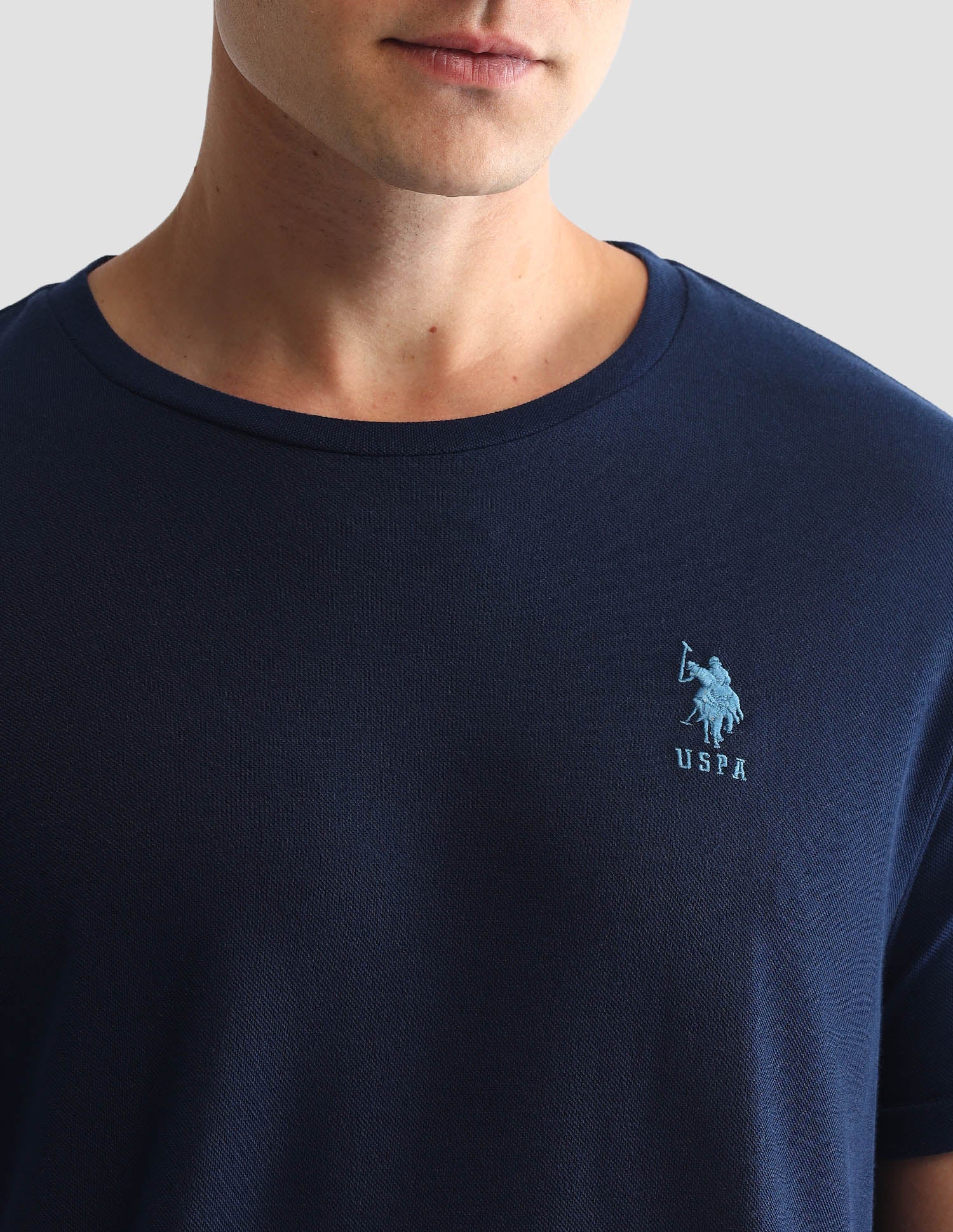 Round Neck Solid Loungewear T-Shirt Warm Sand - U.S. POLO ASSN. | Large