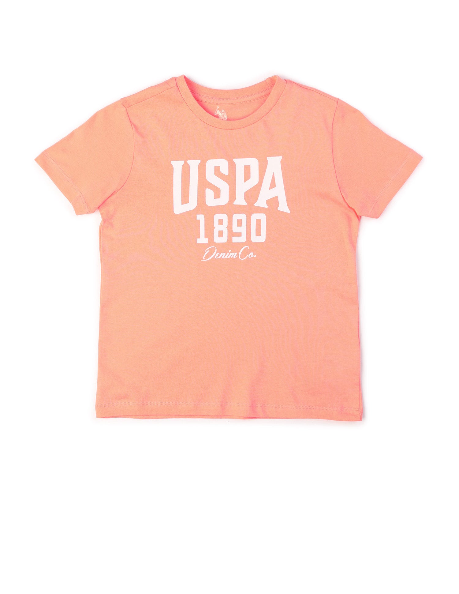 Boys Pure Cotton Brand Printed T Shirt Orange - U.S. POLO ASSN. | Large